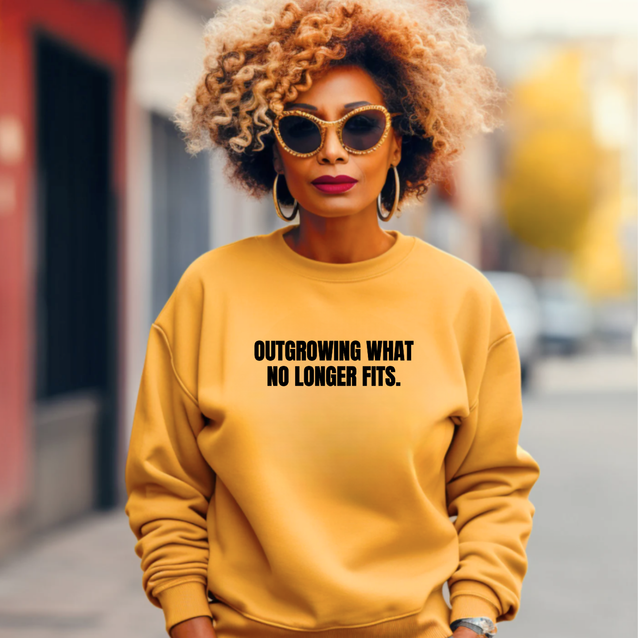 Outgrowing What No longer fits Crewneck Sweatshirt