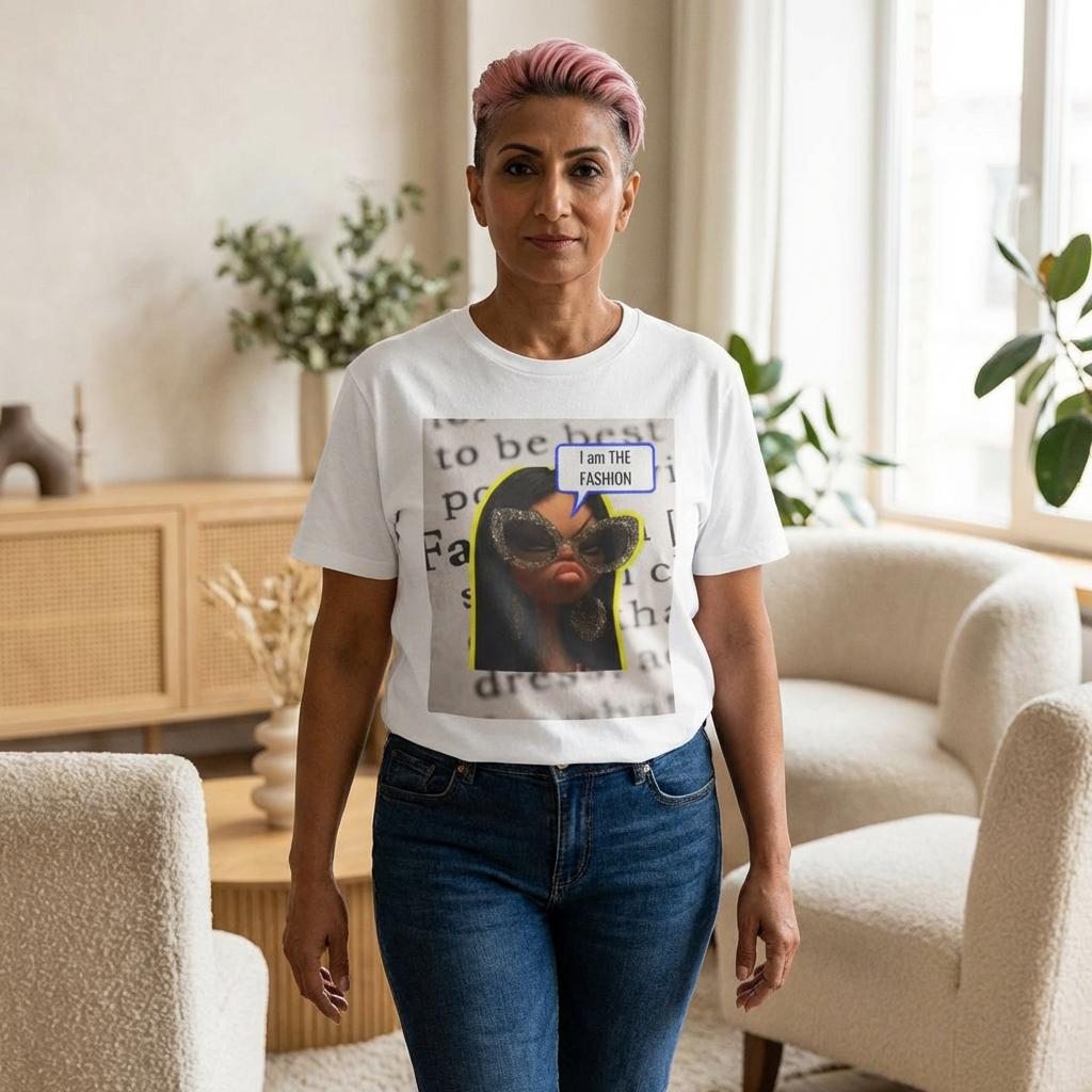 I Am THE FASHION T-Shirt — Retro Doll Graphic Tee product thumbnail image