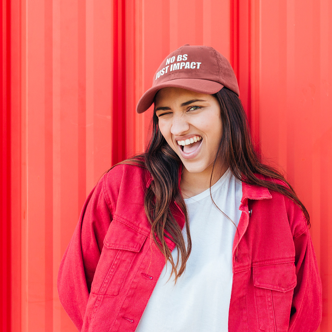 Corduroy Cap – "No BS Just Impact" Embroidered Vintage Baseball Hat product thumbnail image Corduroy Cap – "No BS Just Impact" Embroidered Vintage Baseball Hat product thumbnail image