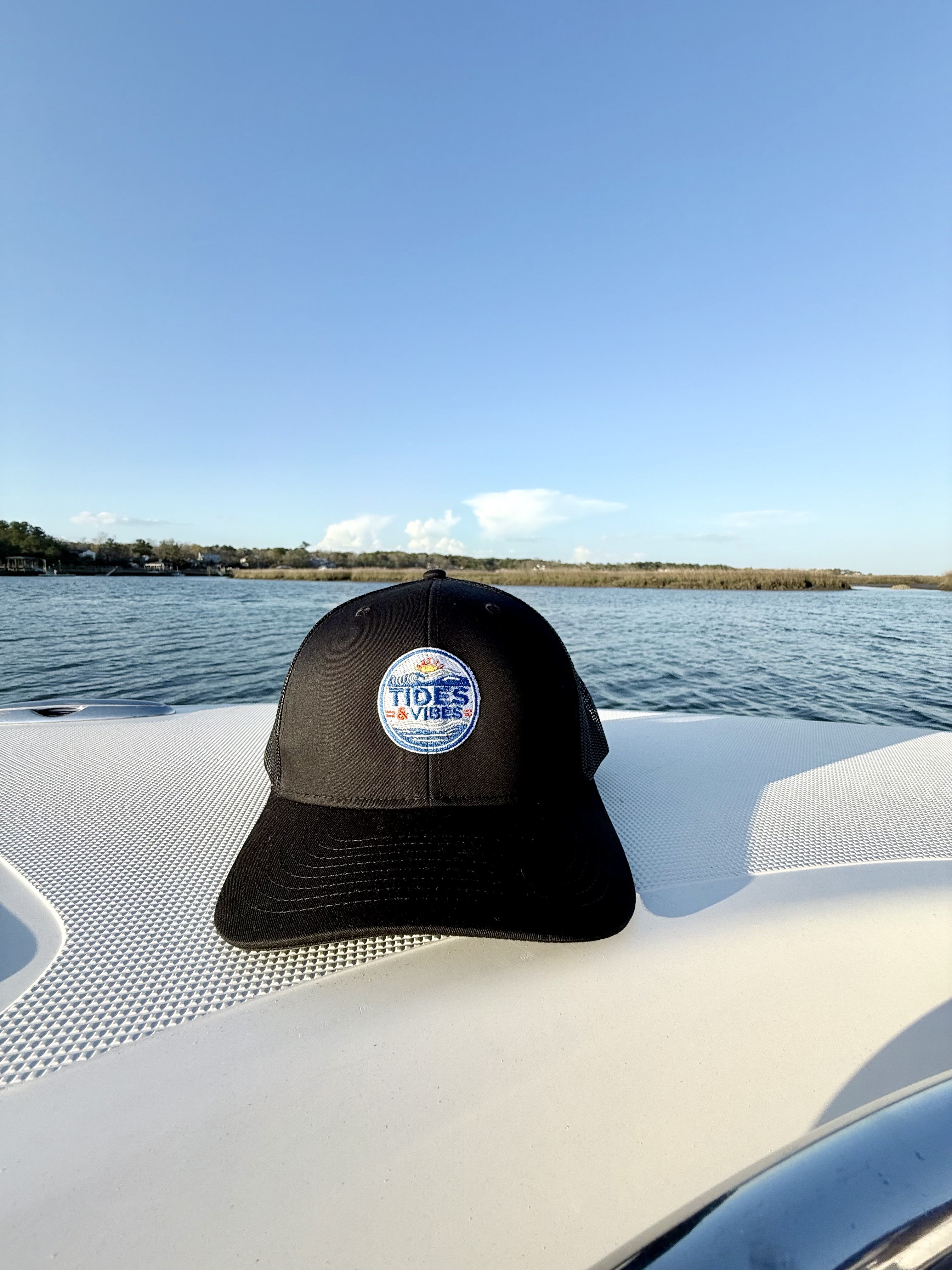 Trucker Cap — "Tropic Vibes" Embroidered Snapback