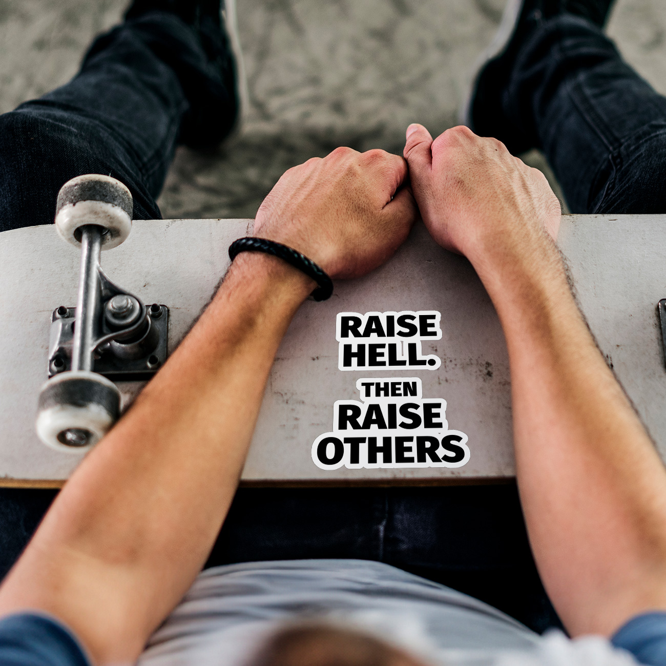 Raise Hell Then Raise Others Kiss-Cut Sticker product thumbnail image Raise Hell Then Raise Others Kiss-Cut Sticker product thumbnail image