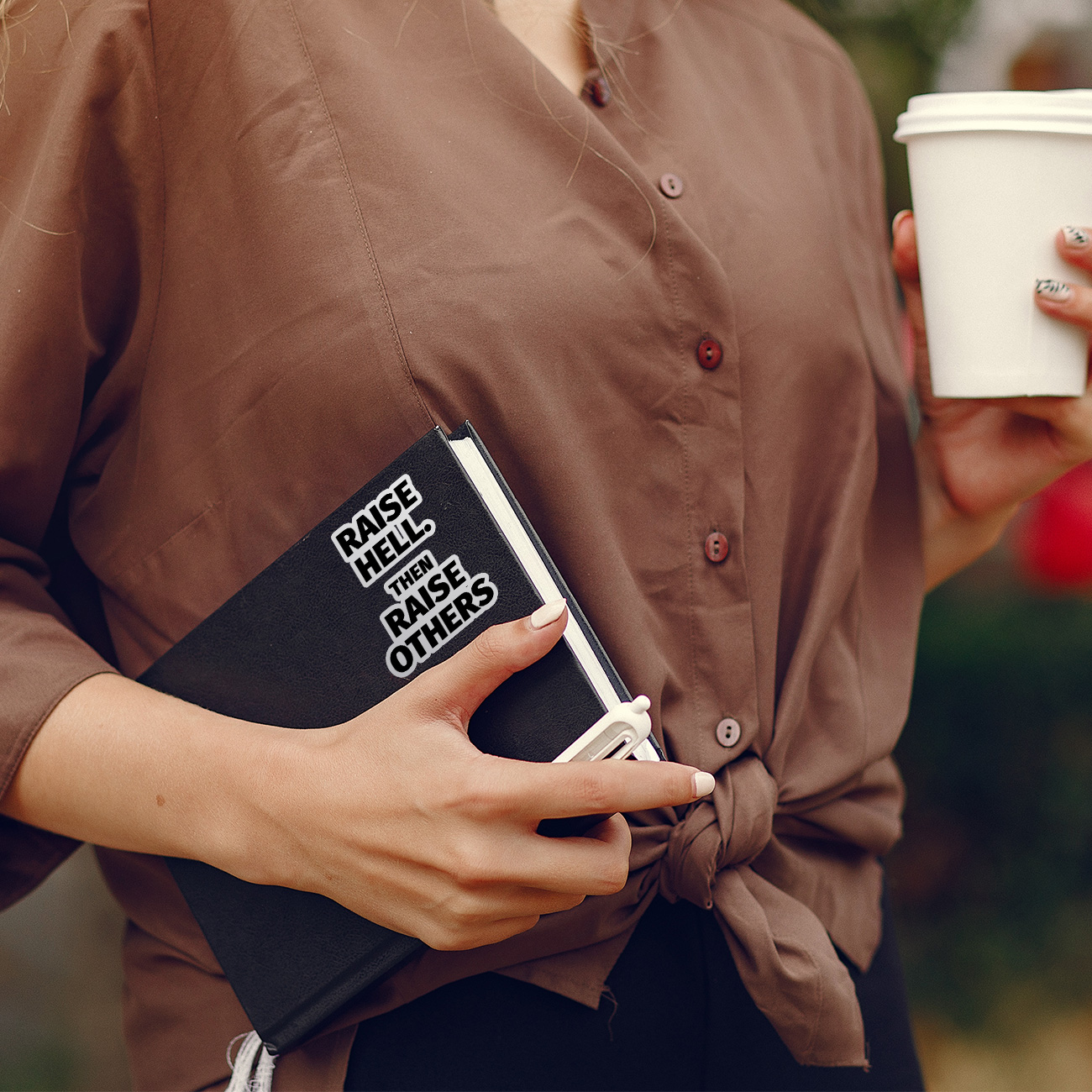 Raise Hell Then Raise Others Kiss-Cut Sticker product thumbnail image