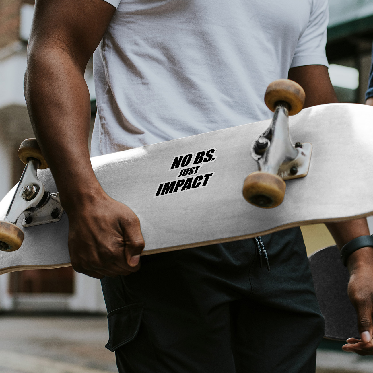 No BS Just Impact Sticker — Motivational Kiss-Cut Vinyl Decal product thumbnail image