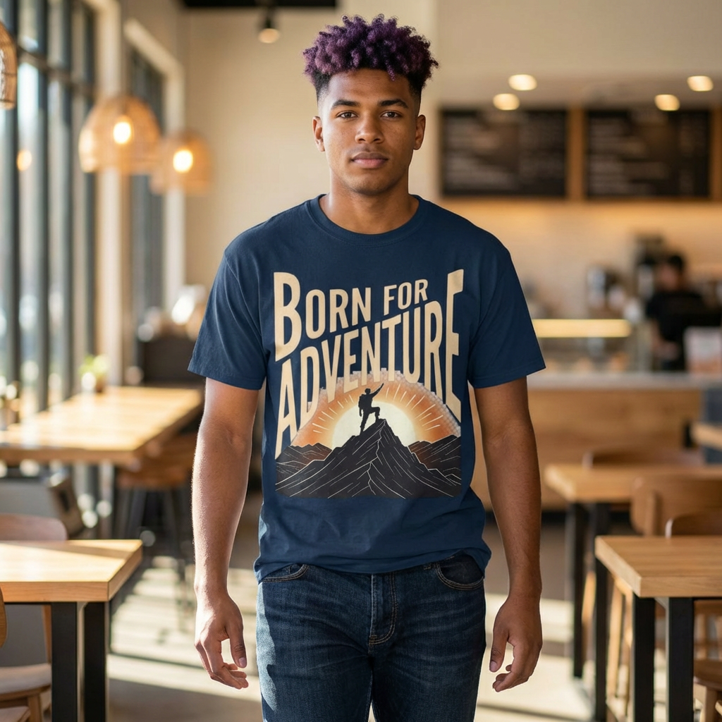 Born for Adventure T-Shirt — Mountain Climber Graphic Tee product thumbnail image Born for Adventure T-Shirt — Mountain Climber Graphic Tee product thumbnail image