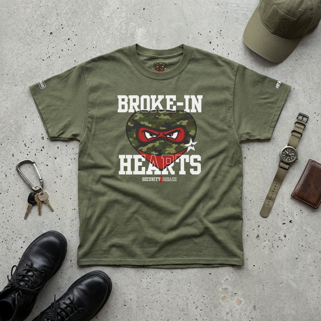 Broke-In Hearts Green Camo Heart Graphic T-Shirt product thumbnail image Broke-In Hearts Green Camo Heart Graphic T-Shirt product thumbnail image