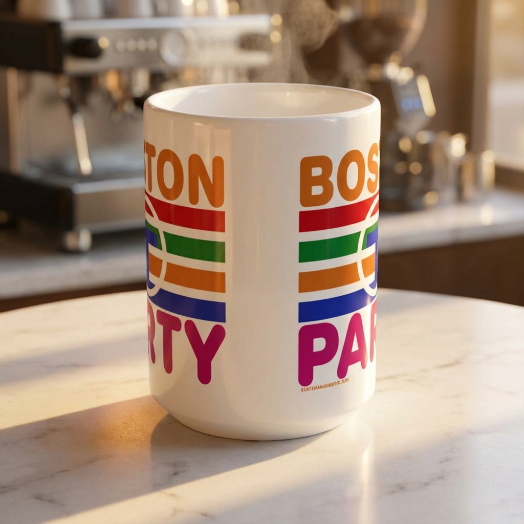 Boston MBTA Mug - "T" Party 15oz Ceramic - Retro Design - Makes a Great Boston Gift product thumbnail image