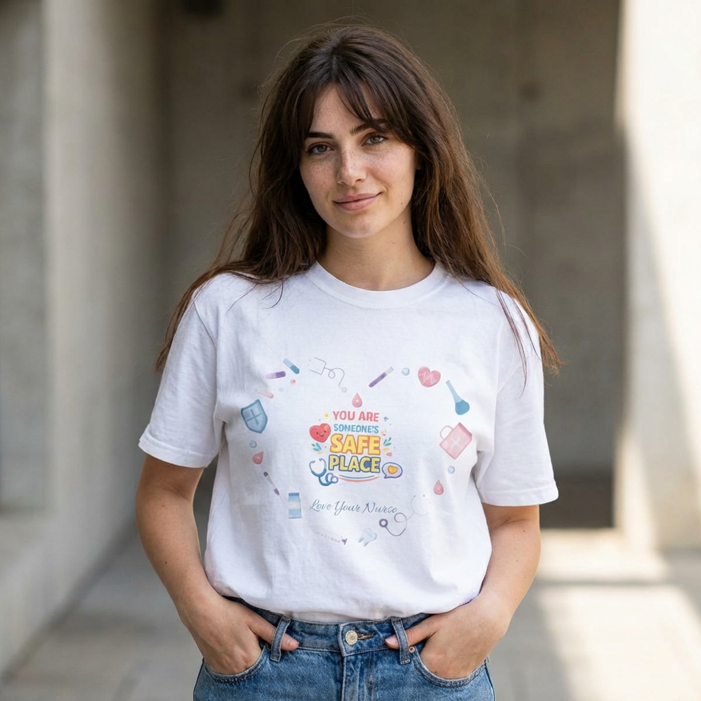 Safe Place Graphic T-Shirt — 'You Are Someone's Safe Place' Comfort Tee