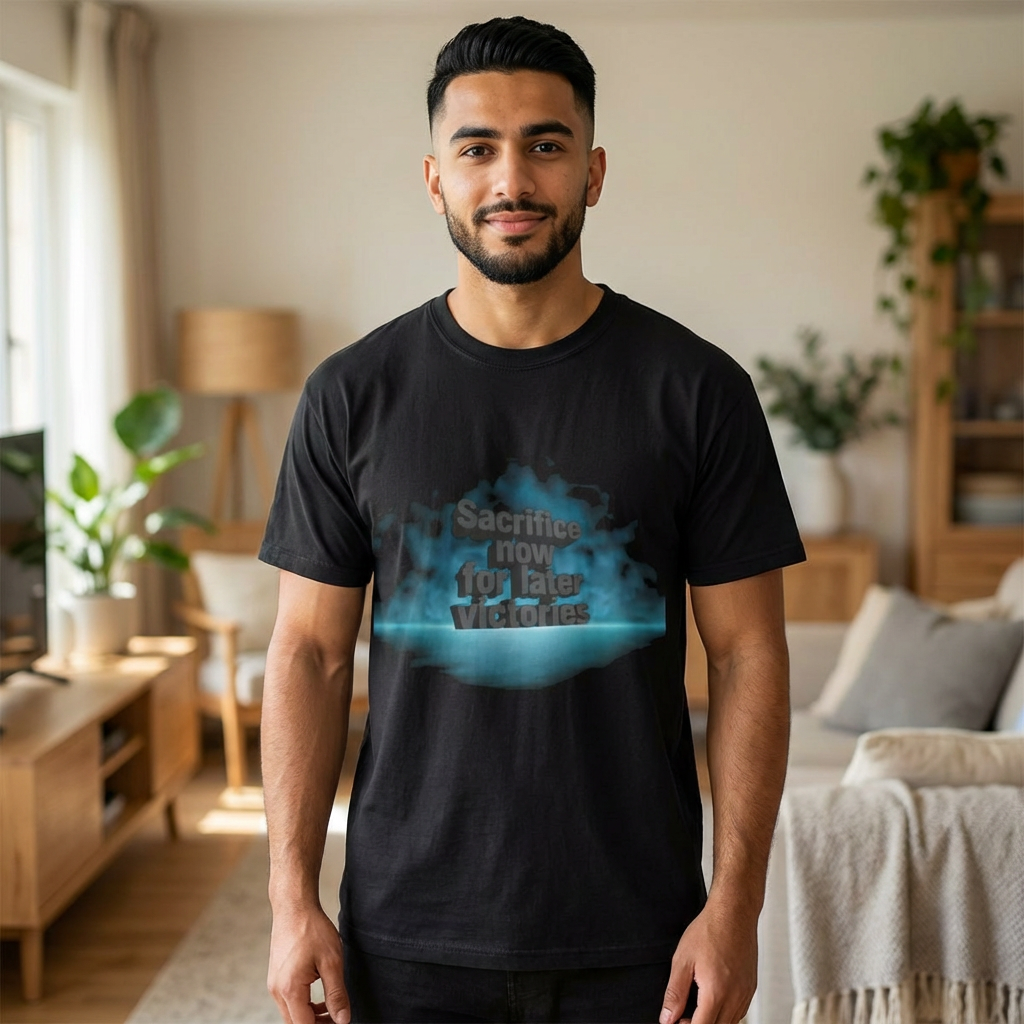 Sacrifice Now for Later Victories T-Shirt — Motivational Athletic Tee