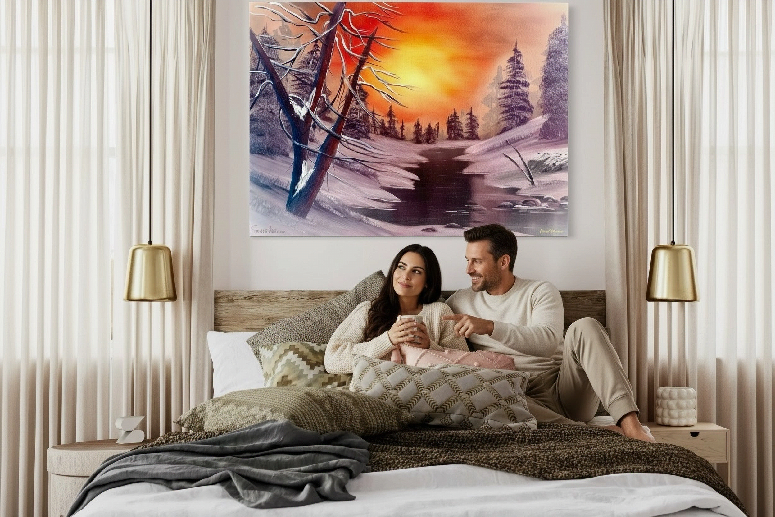 Winter Sunset Canvas Print - Mini to Mighty product thumbnail image