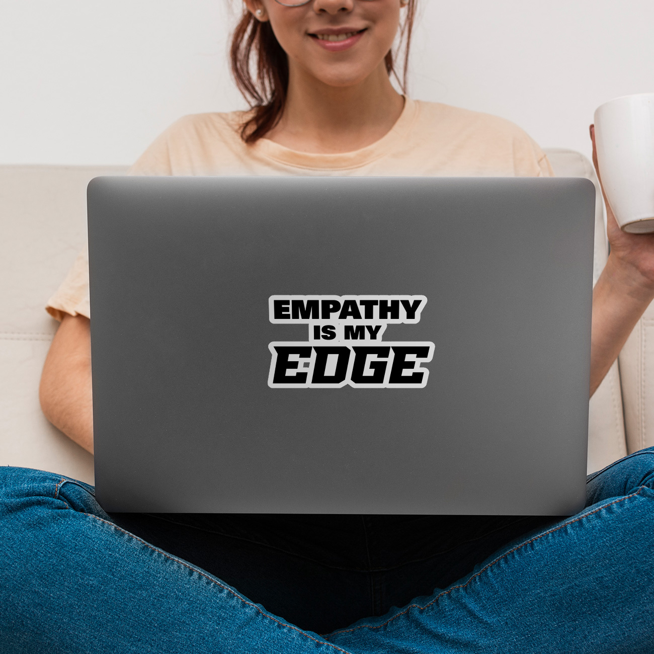 Empathy Is My Edge — Bold Kiss-Cut Sticker product thumbnail image Empathy Is My Edge — Bold Kiss-Cut Sticker product thumbnail image
