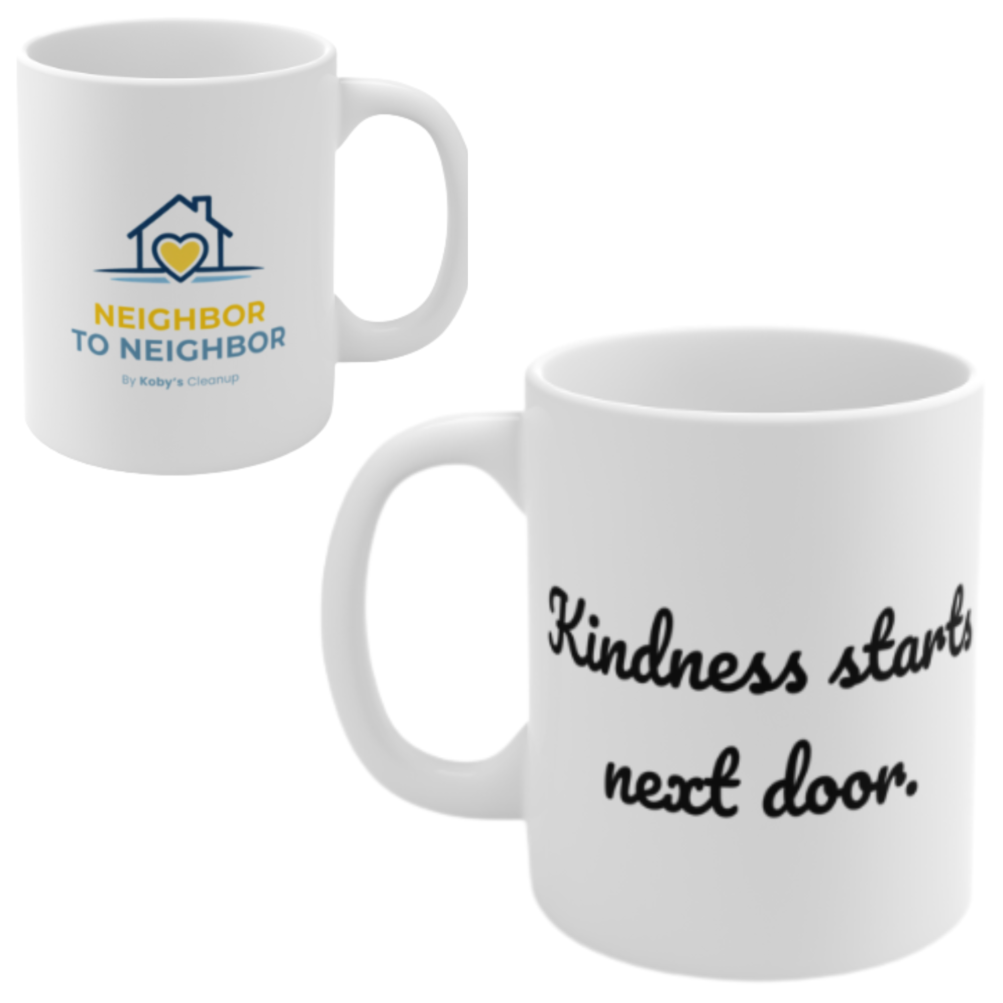 Kindness Starts Next Door. – Coffee Mug product thumbnail image Kindness Starts Next Door. – Coffee Mug product thumbnail image