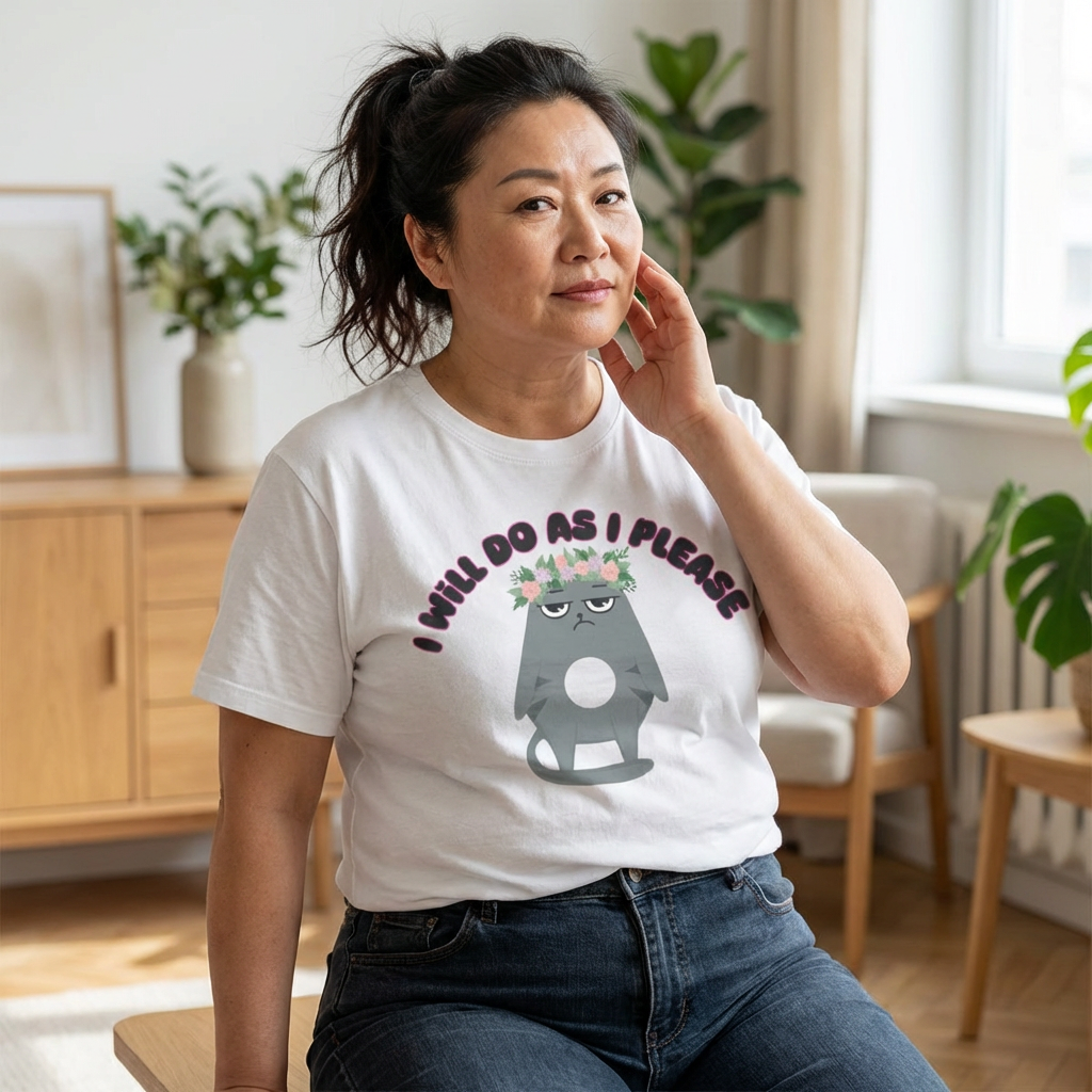 Sarcastic Cat Tee - I Will Do As I Please - Unisex Softstyle T-Shirt product thumbnail image