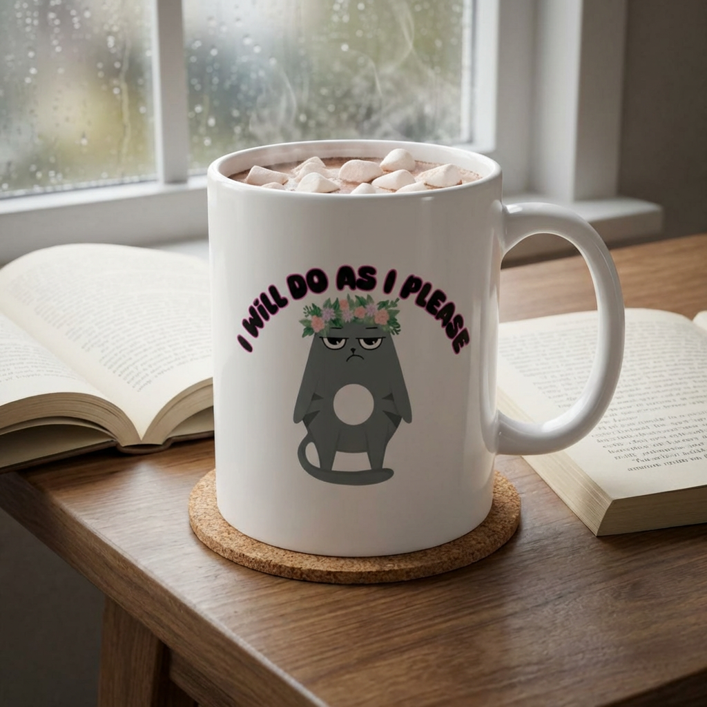 Sarcastic Cat Coffee Cup - "I Will Do As I Please" - Gift for Cat Lovers product thumbnail image Sarcastic Cat Coffee Cup - "I Will Do As I Please" - Gift for Cat Lovers product thumbnail image