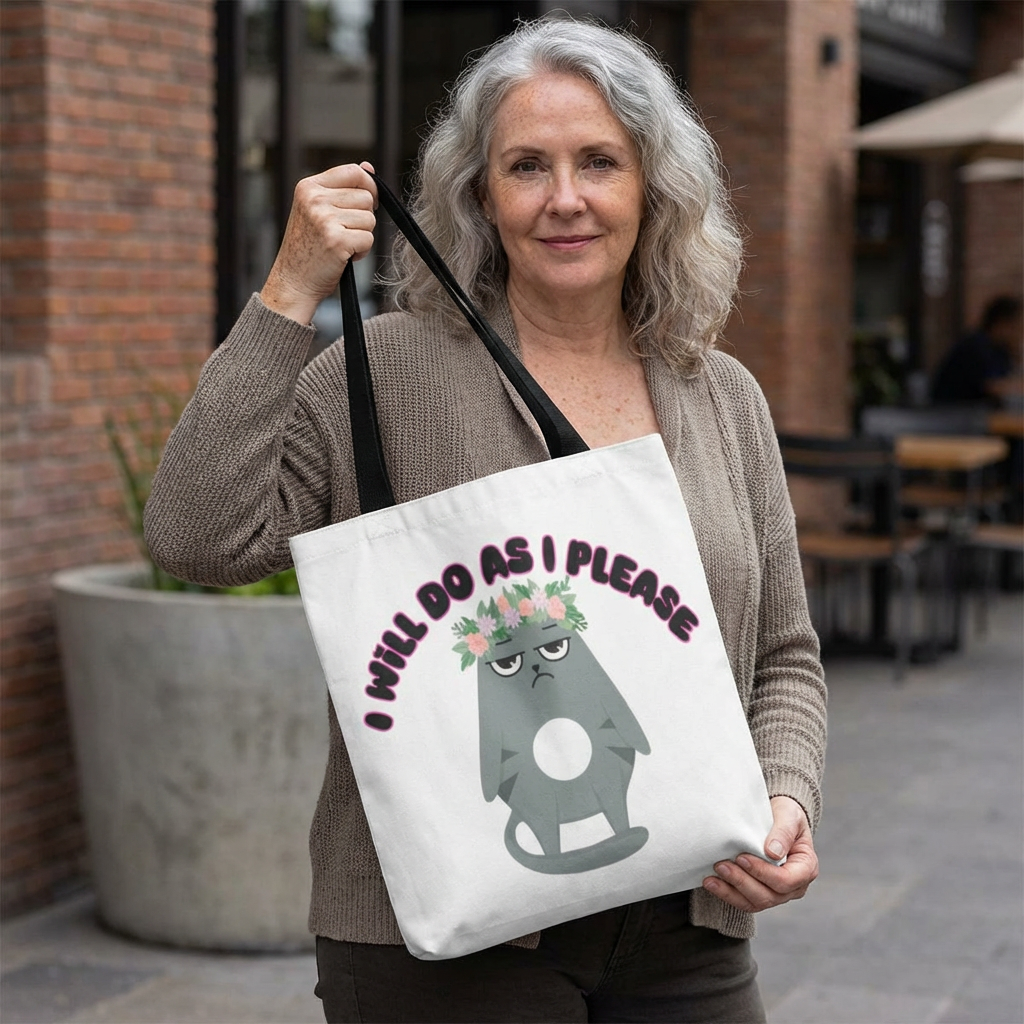 Sarcastic Cat Tote Bag product thumbnail image