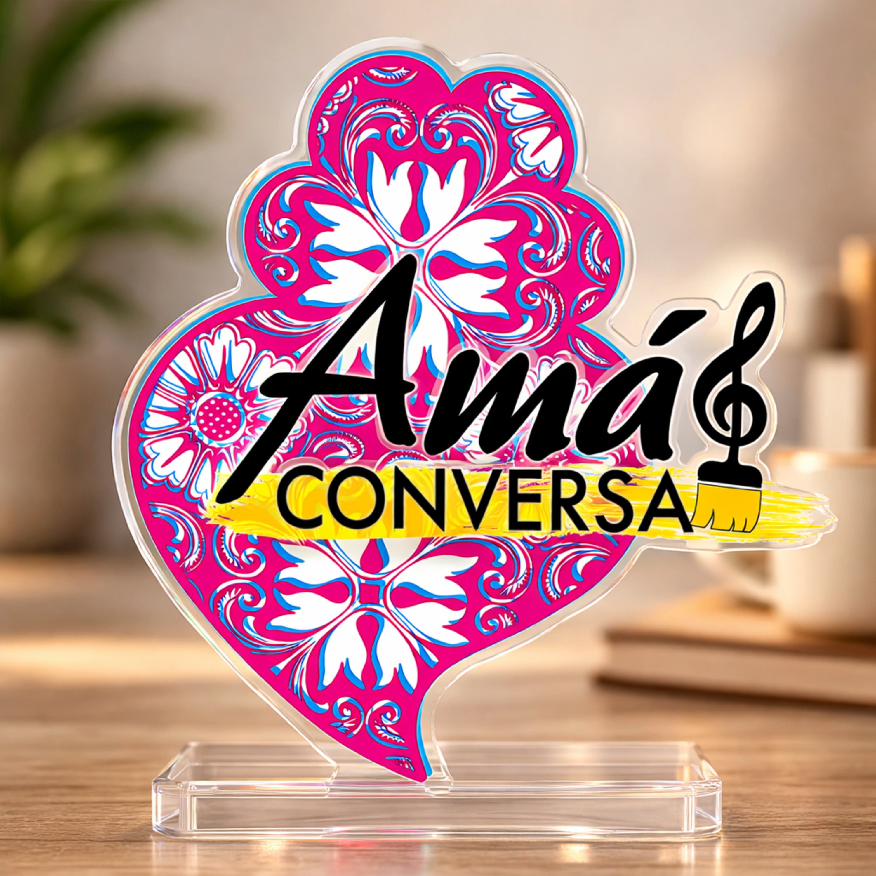 Amá Conversa Podcast Reels Articles - Illustration Custom Cut Acrylic Standee – CUSTOM AVAILABLE - Decorative Desk & Shelf Accent product thumbnail image Amá Conversa Podcast Reels Articles - Illustration Custom Cut Acrylic Standee – CUSTOM AVAILABLE - Decorative Desk & Shelf Accent product thumbnail image