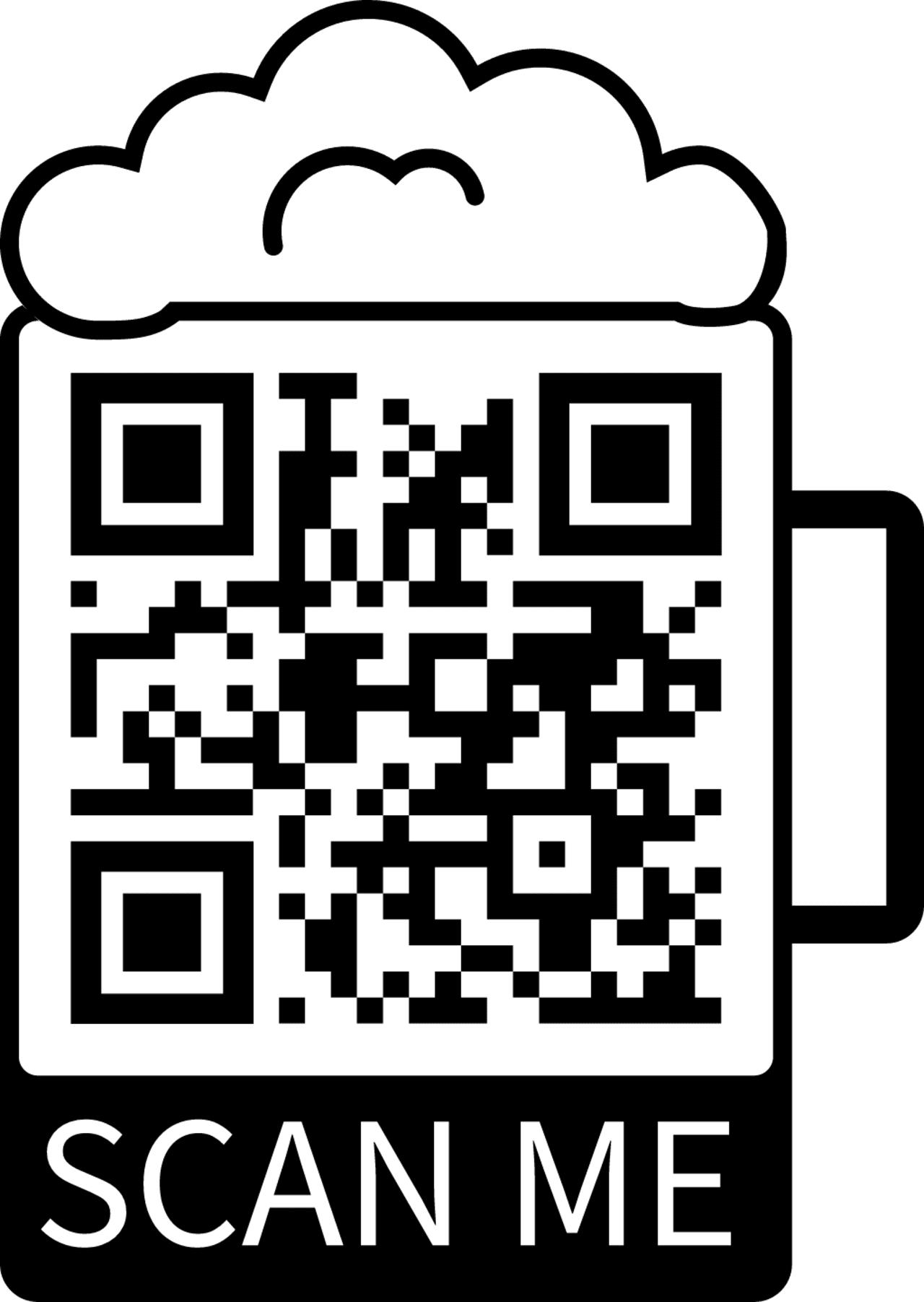 QR Code Sticker — Drunk Lasy Night Website Link  product thumbnail image