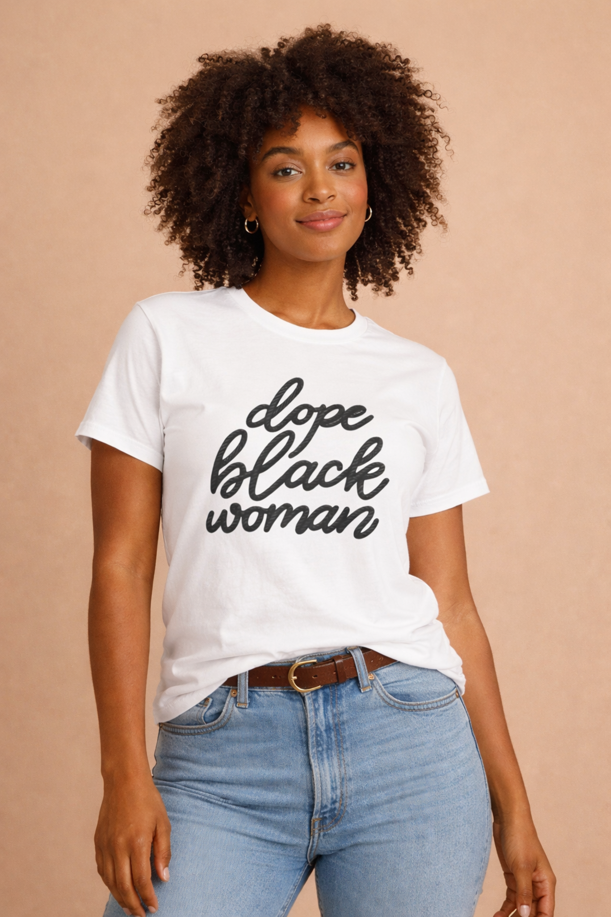 Dope Black Woman T-Shirt — Empowerment Graphic Tee product thumbnail image