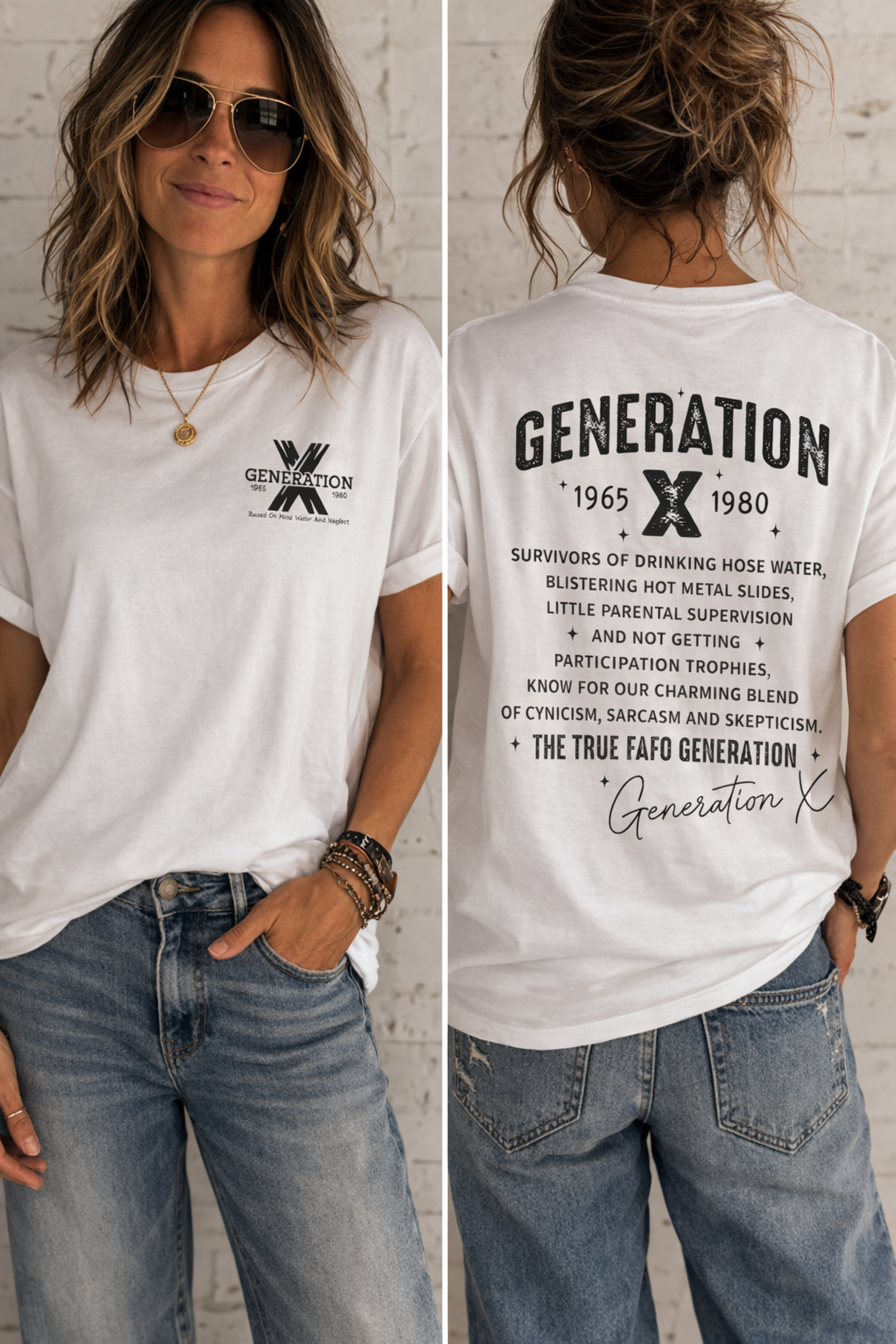 Generation X T-Shirt — Vintage '1965–1980' Retro Graphic Tee