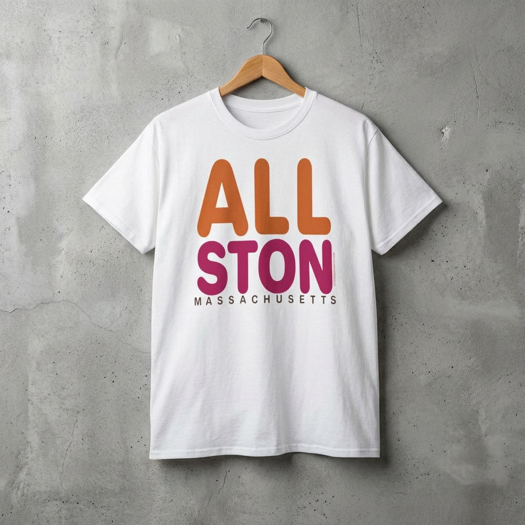 Allston Massachusetts T-Shirt | Allston Village Neighborhood Tee | Boston MA Gift | Retro Bold Graphic Unisex Shirt product thumbnail image Allston Massachusetts T-Shirt | Allston Village Neighborhood Tee | Boston MA Gift | Retro Bold Graphic Unisex Shirt product thumbnail image