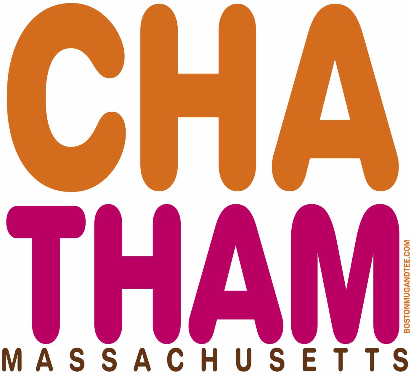 Chatham Massachusetts Retro Bold Tee | Hometown Pride | 100% Cotton product thumbnail image Chatham Massachusetts Retro Bold Tee | Hometown Pride | 100% Cotton product thumbnail image