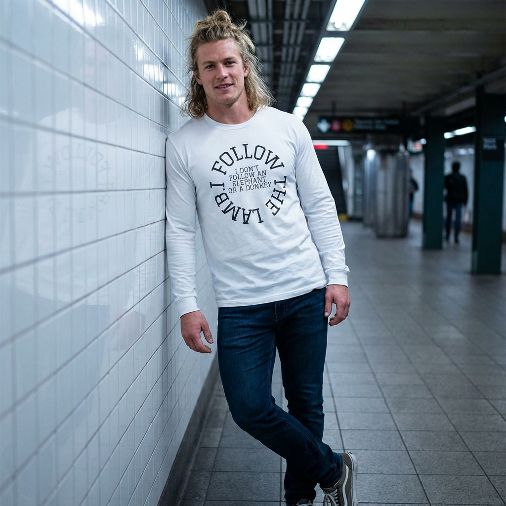 I Follow the Lamb Long Sleeve Tee product thumbnail image I Follow the Lamb Long Sleeve Tee product thumbnail image