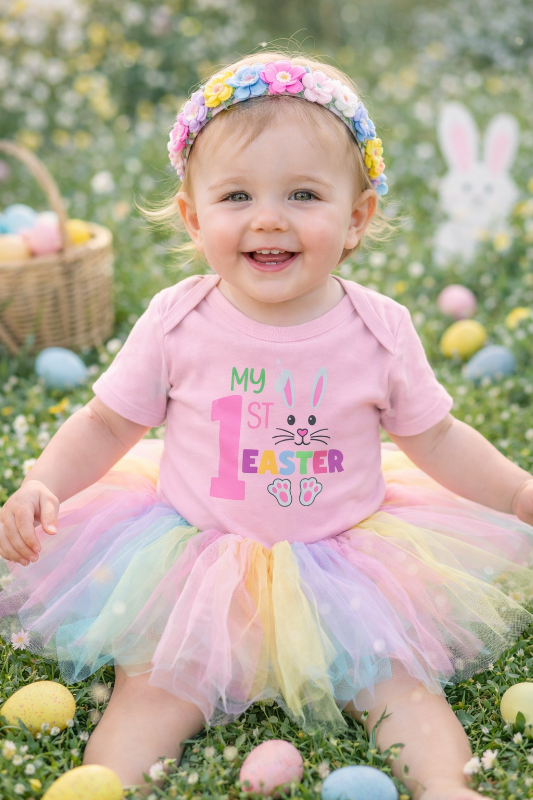 My 1st Easter Infant Bodysuit - Baby Easter Onesie with Bunny Design