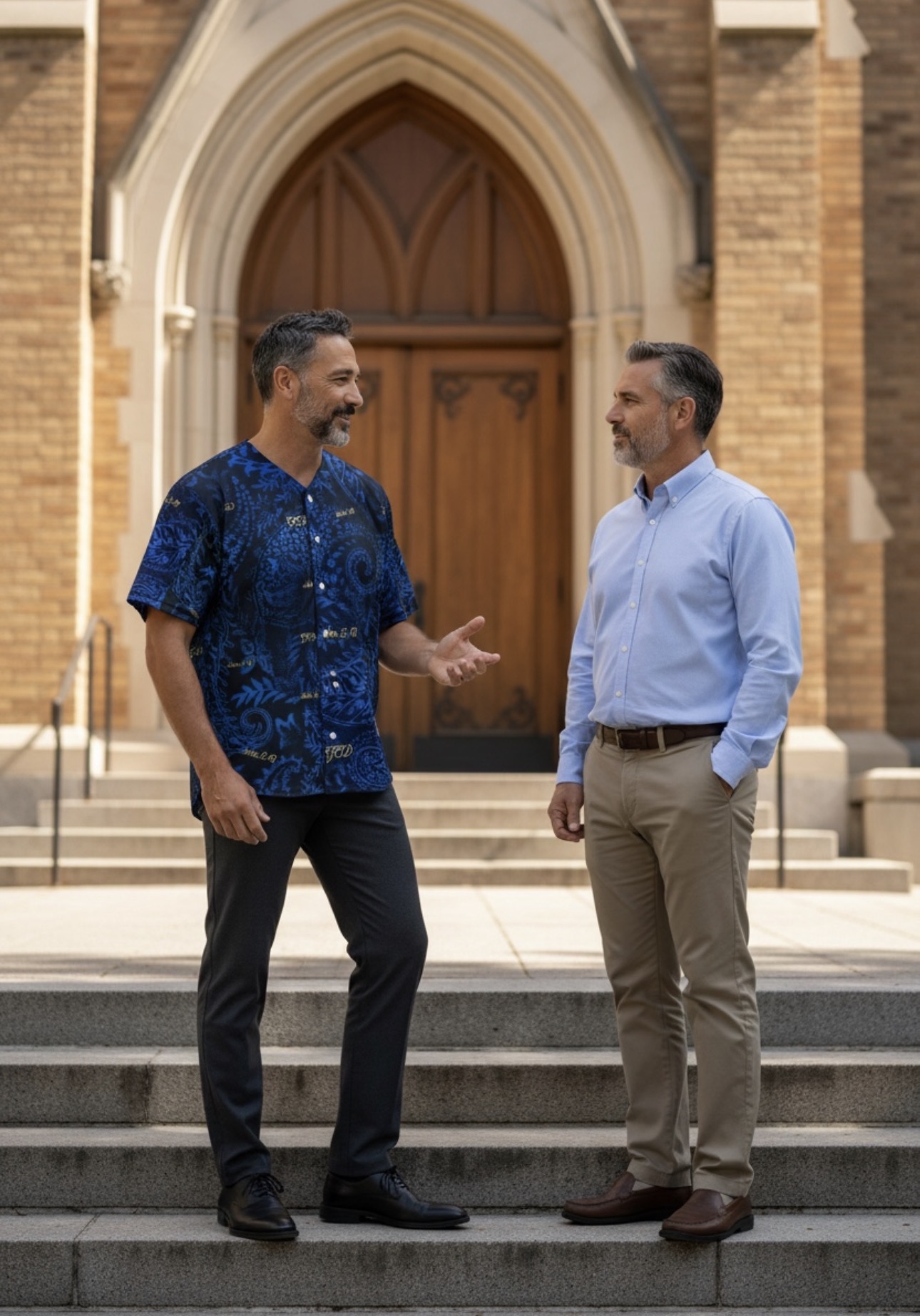 Blue paisley Scripture shirt — "John 3:16" All-Over Print product thumbnail image Blue paisley Scripture shirt — "John 3:16" All-Over Print product thumbnail image