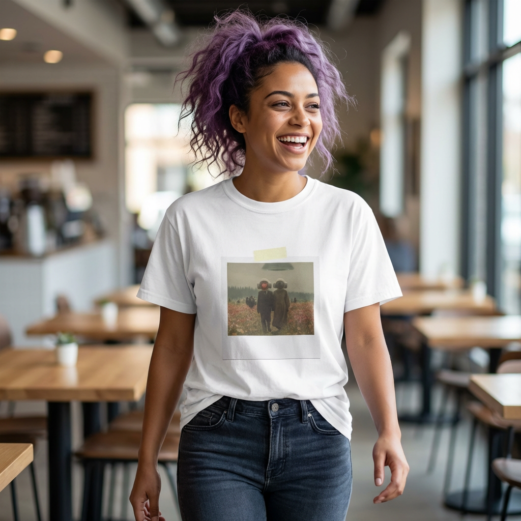 Children in a Field Graphic Tee—Vintage Polaroid Art T-Shirt product thumbnail image Children in a Field Graphic Tee—Vintage Polaroid Art T-Shirt product thumbnail image