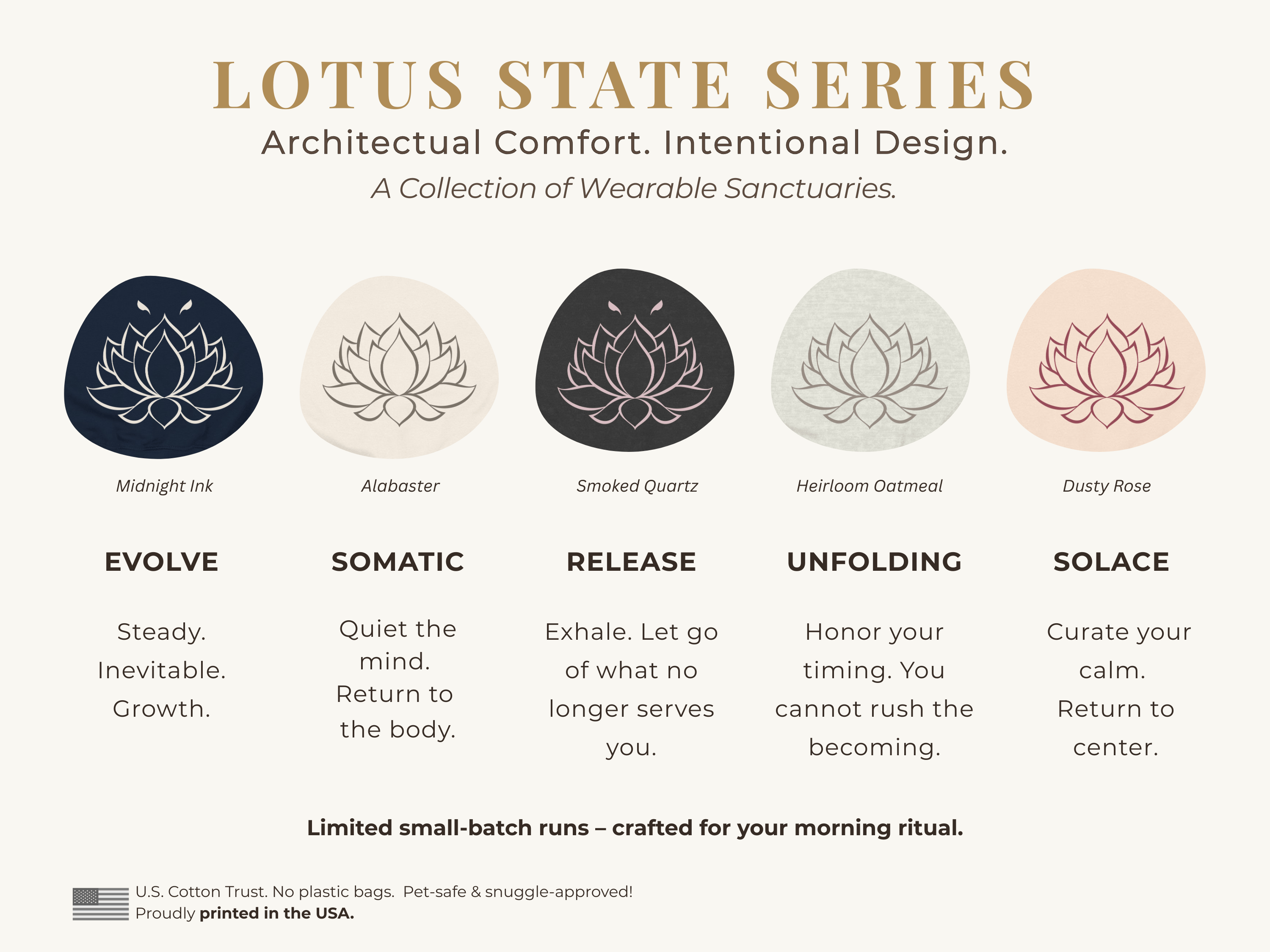 Lotus Flower Hoodie, Somatic Healing Sweatshirt, Morning Ritual Wear, Intentional Meditation Clothing product thumbnail image