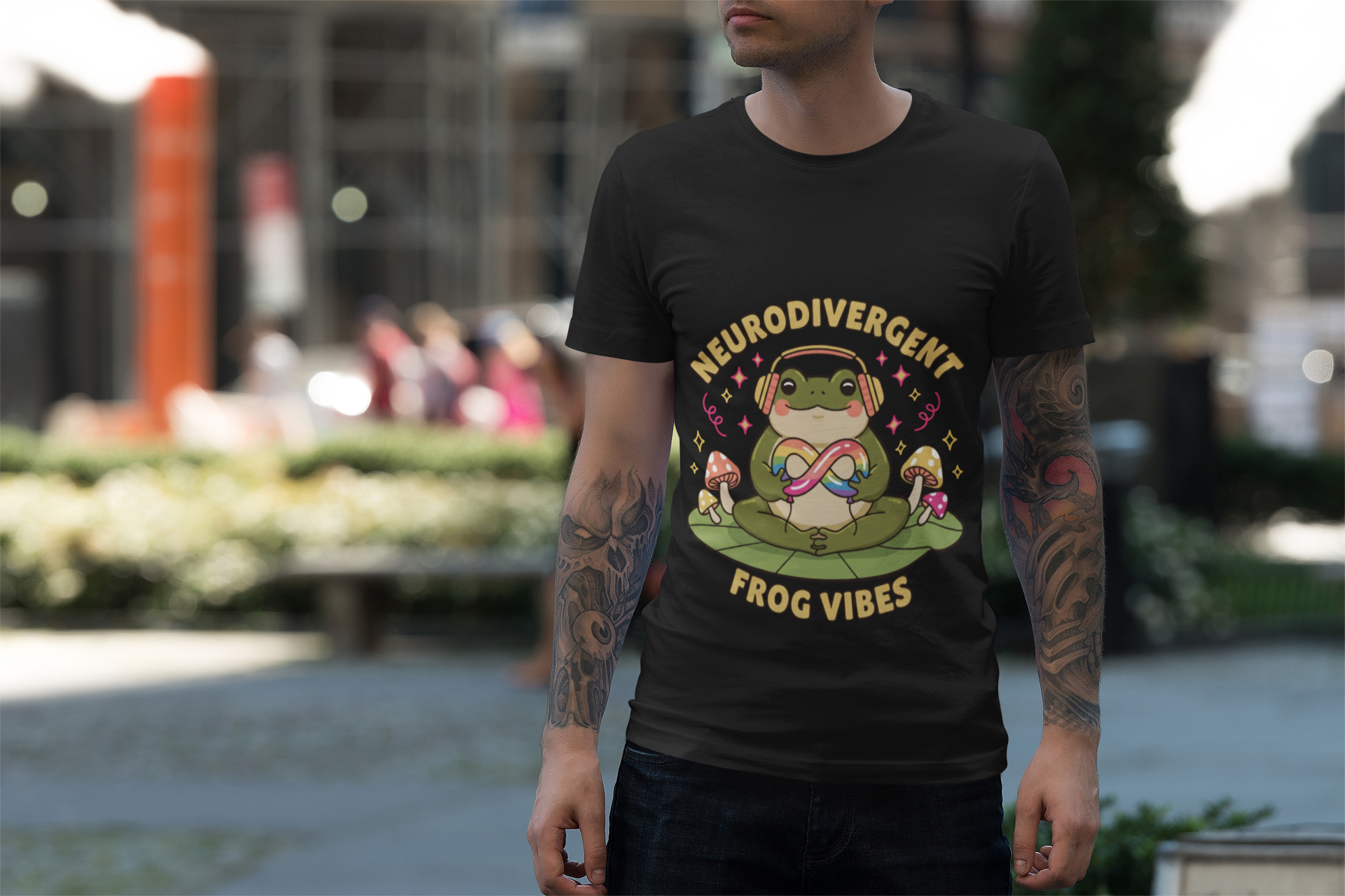 Neurodivergent Frog Vibes Tee - Neurodiversity Pride