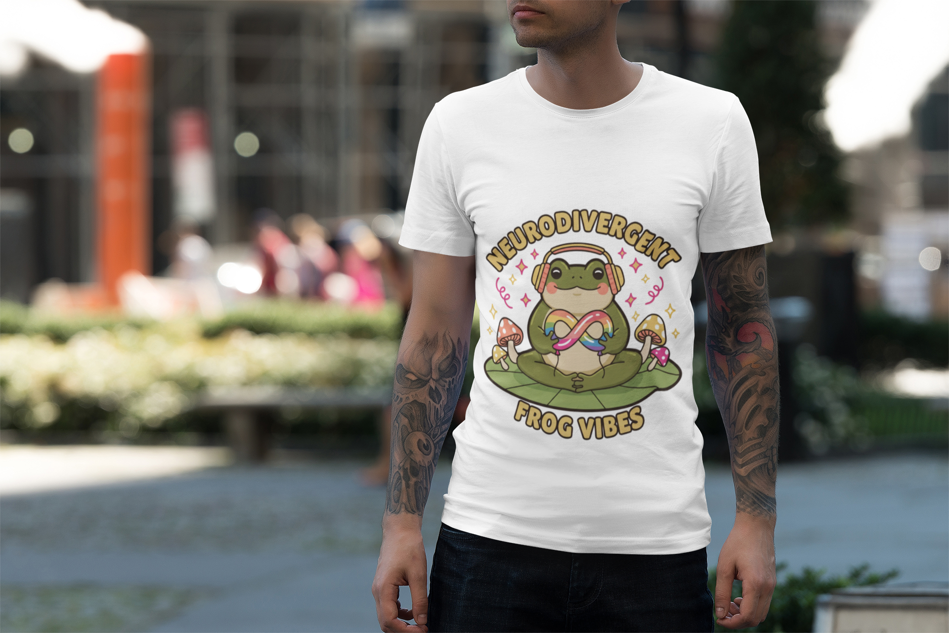 Neurodivergent Frog Vibes Tee - Neurodiversity Pride product thumbnail image