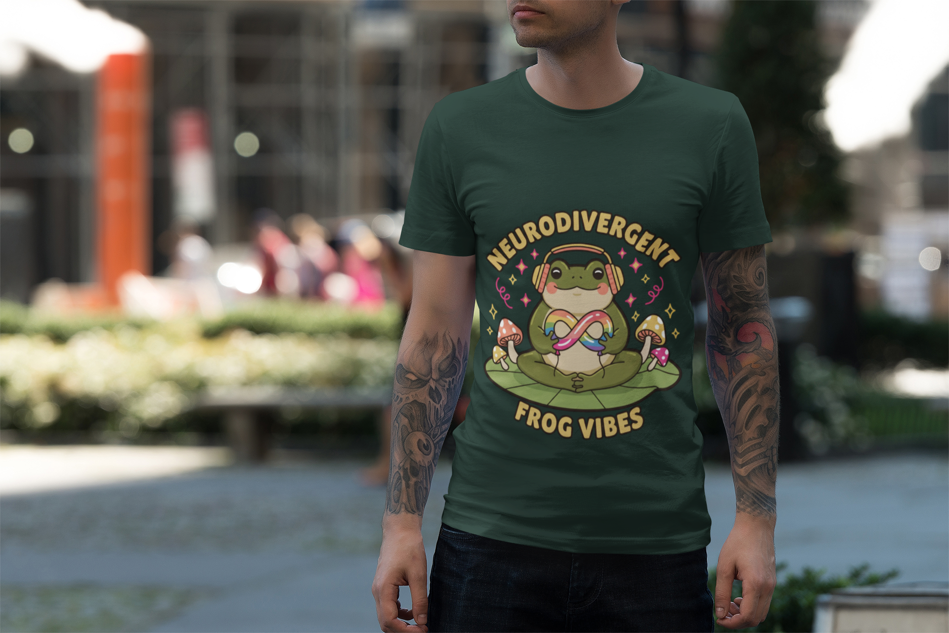 Neurodivergent Frog Vibes Tee - Neurodiversity Pride product thumbnail image