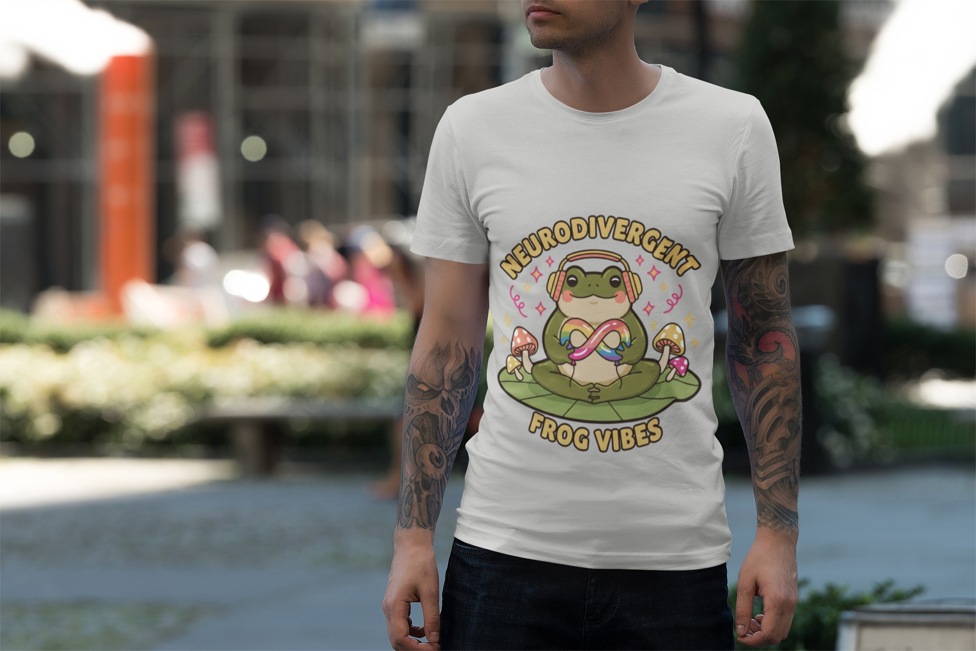 Neurodivergent Frog Vibes Tee - Neurodiversity Pride product thumbnail image