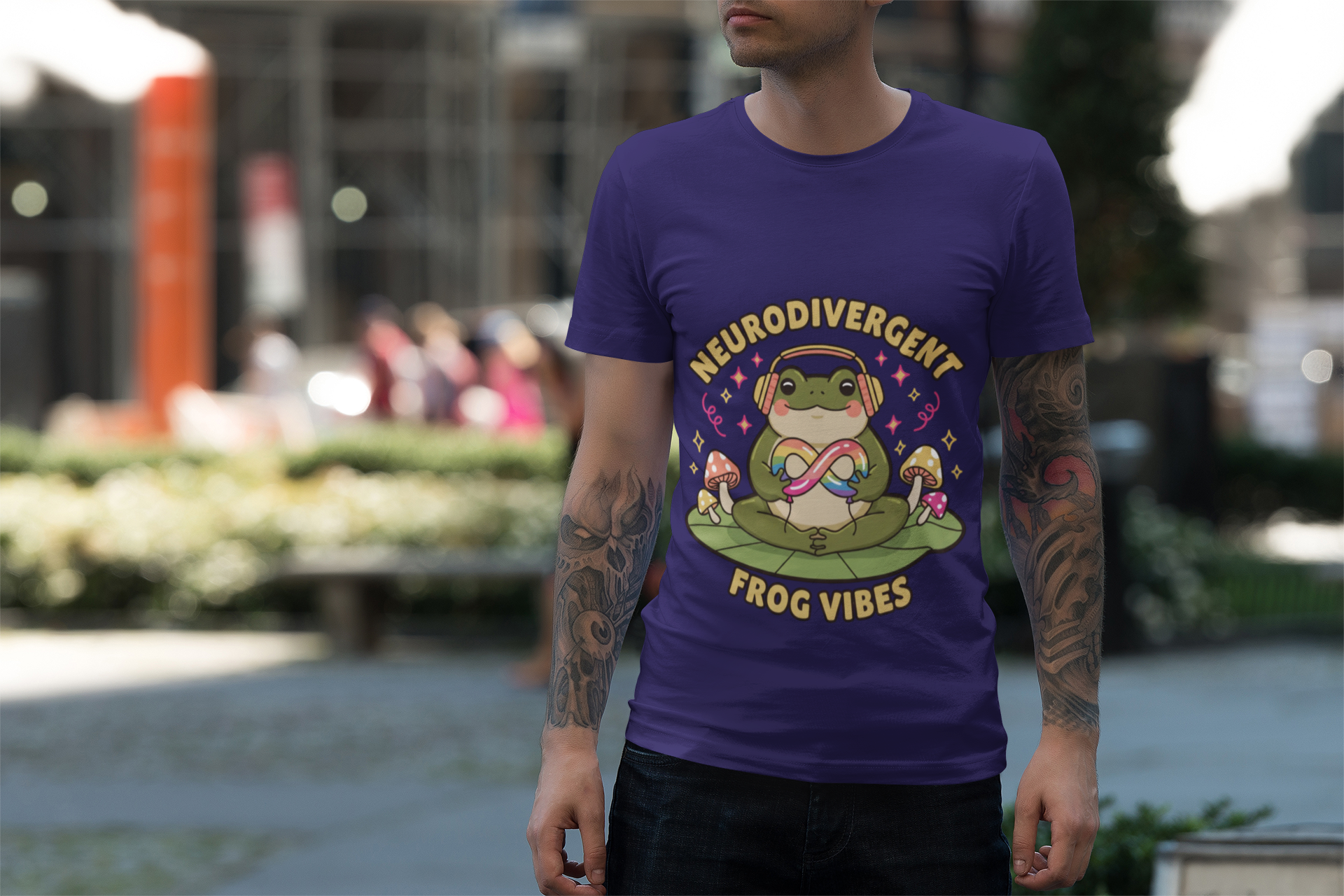 Neurodivergent Frog Vibes Tee - Neurodiversity Pride product thumbnail image Neurodivergent Frog Vibes Tee - Neurodiversity Pride product thumbnail image