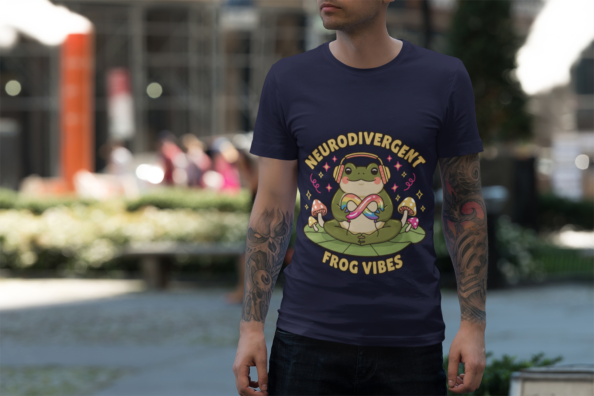 Neurodivergent Frog Vibes Tee - Neurodiversity Pride product thumbnail image