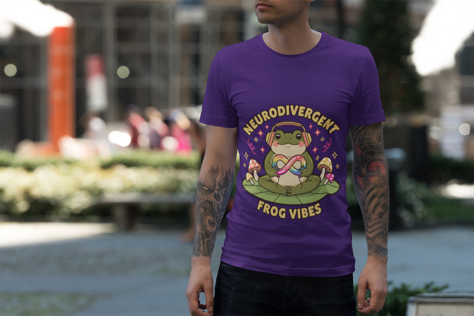 Neurodivergent Frog Vibes Tee - Neurodiversity Pride product thumbnail image Neurodivergent Frog Vibes Tee - Neurodiversity Pride product thumbnail image