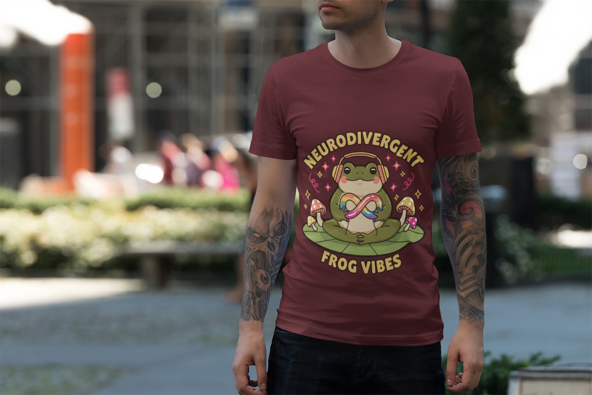 Neurodivergent Frog Vibes Tee - Neurodiversity Pride product thumbnail image