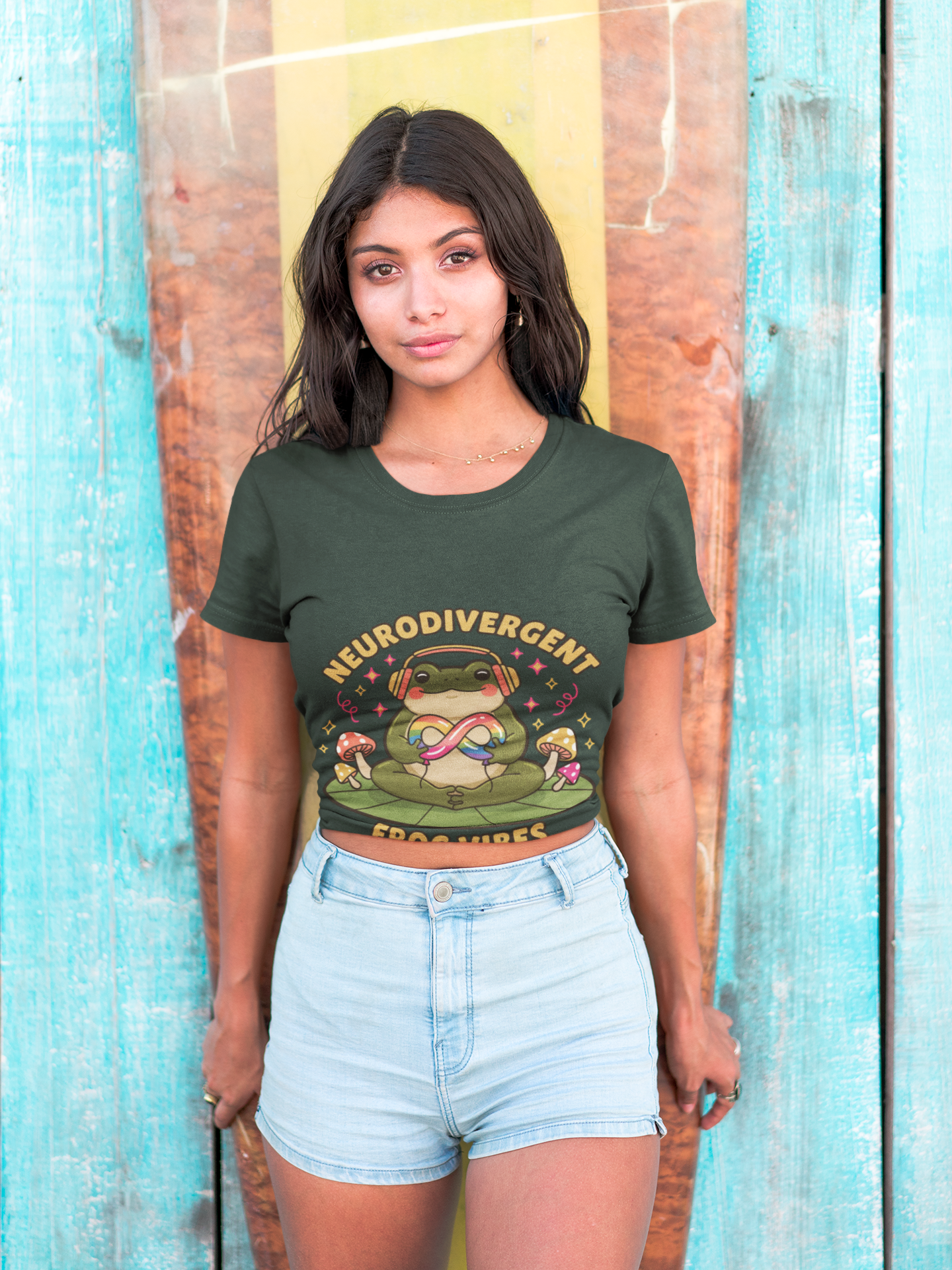 Neurodivergent Frog Vibes Tee - Neurodiversity Pride product thumbnail image