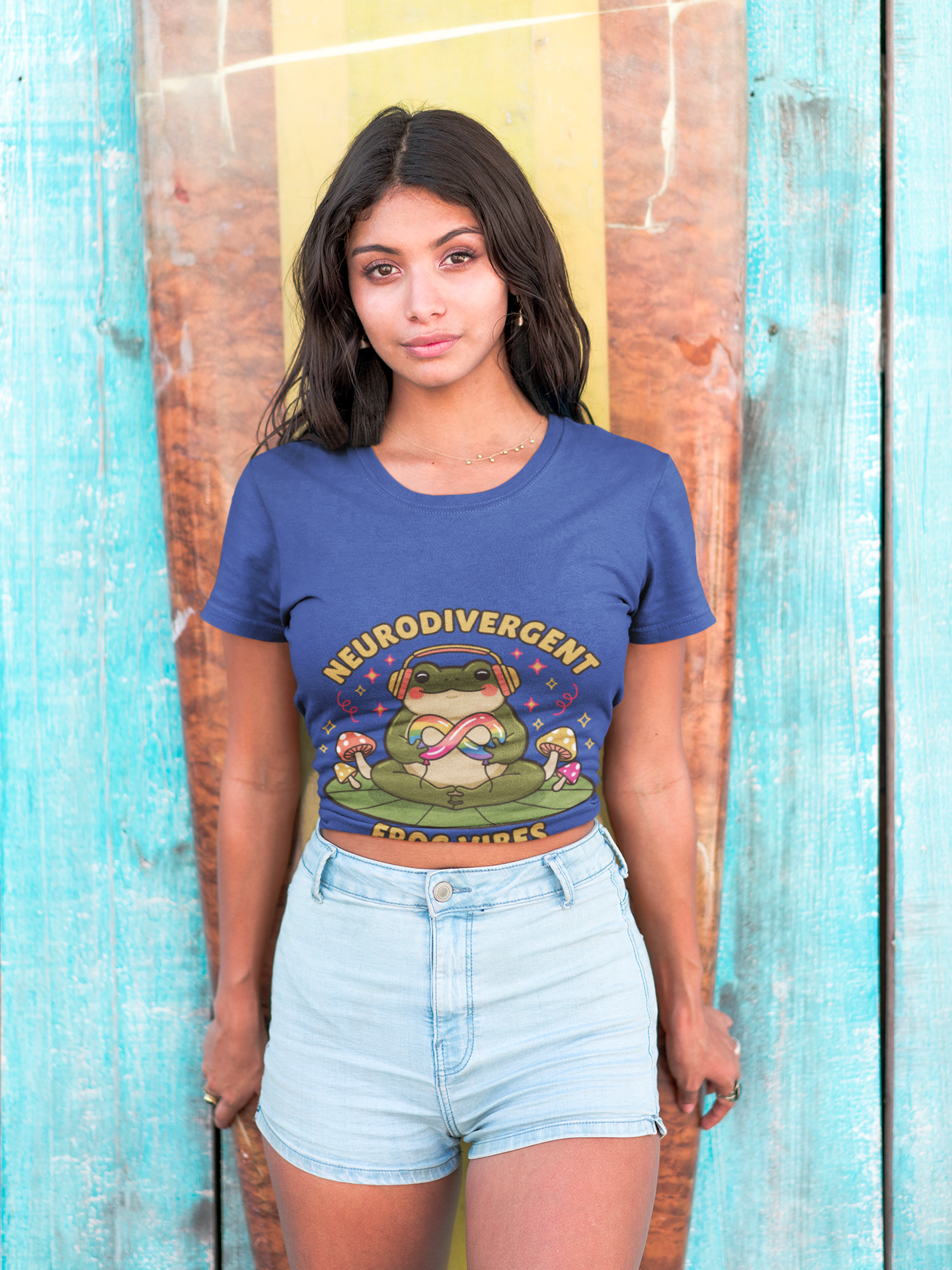 Neurodivergent Frog Vibes Tee - Neurodiversity Pride product thumbnail image