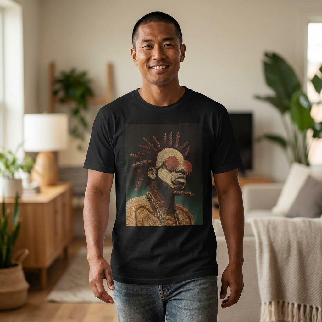 Tribal Cyberpunk Portrait T-Shirt product thumbnail image Tribal Cyberpunk Portrait T-Shirt product thumbnail image