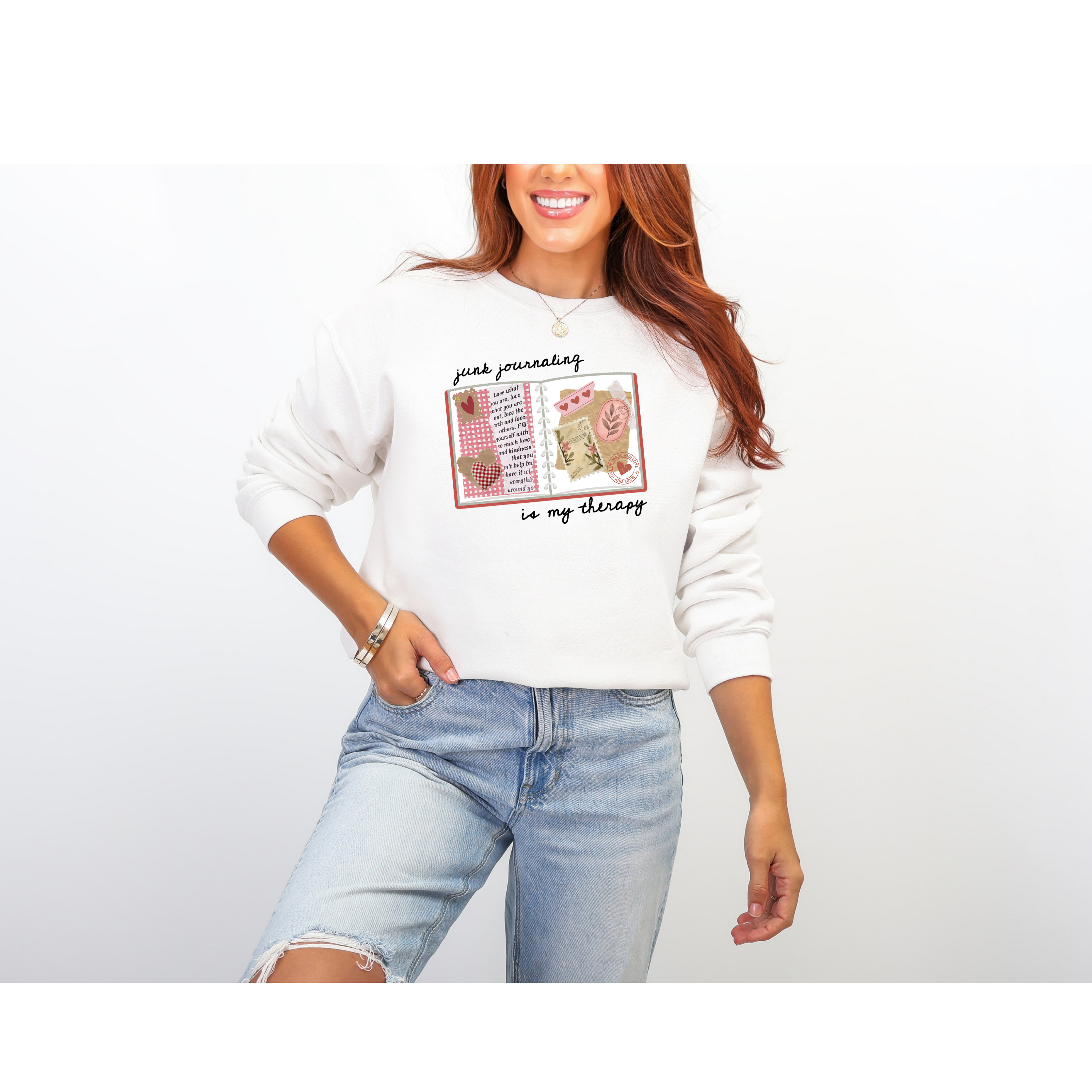 Junk Journaling is My Therapy Creative Crewneck product thumbnail image