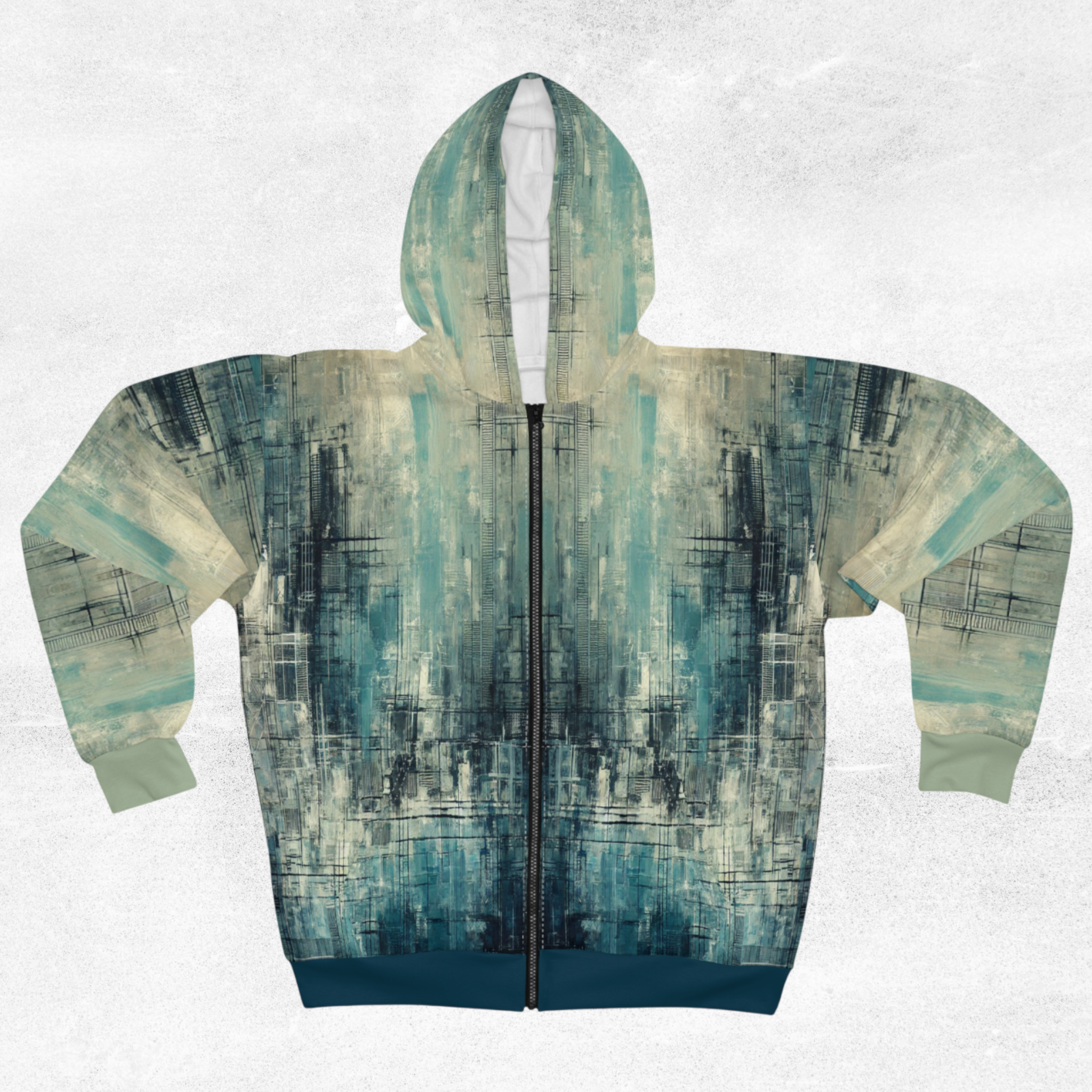 Personalized Unisex Zip Hoodie (AOP) product thumbnail image