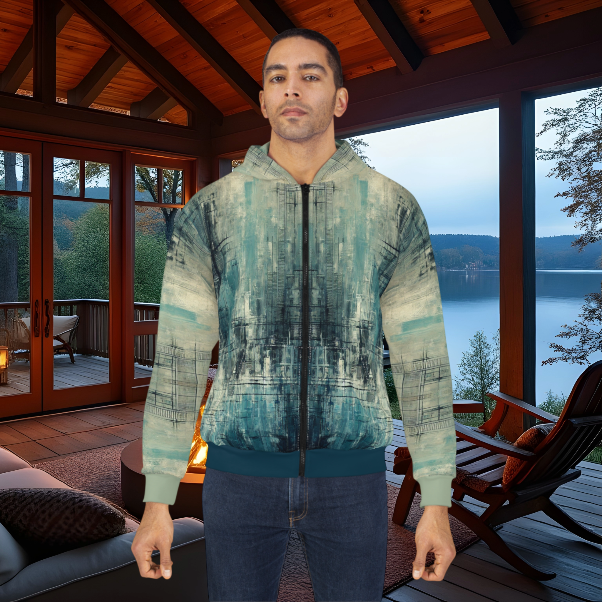 Personalized Unisex Zip Hoodie (AOP) product thumbnail image Personalized Unisex Zip Hoodie (AOP) product thumbnail image