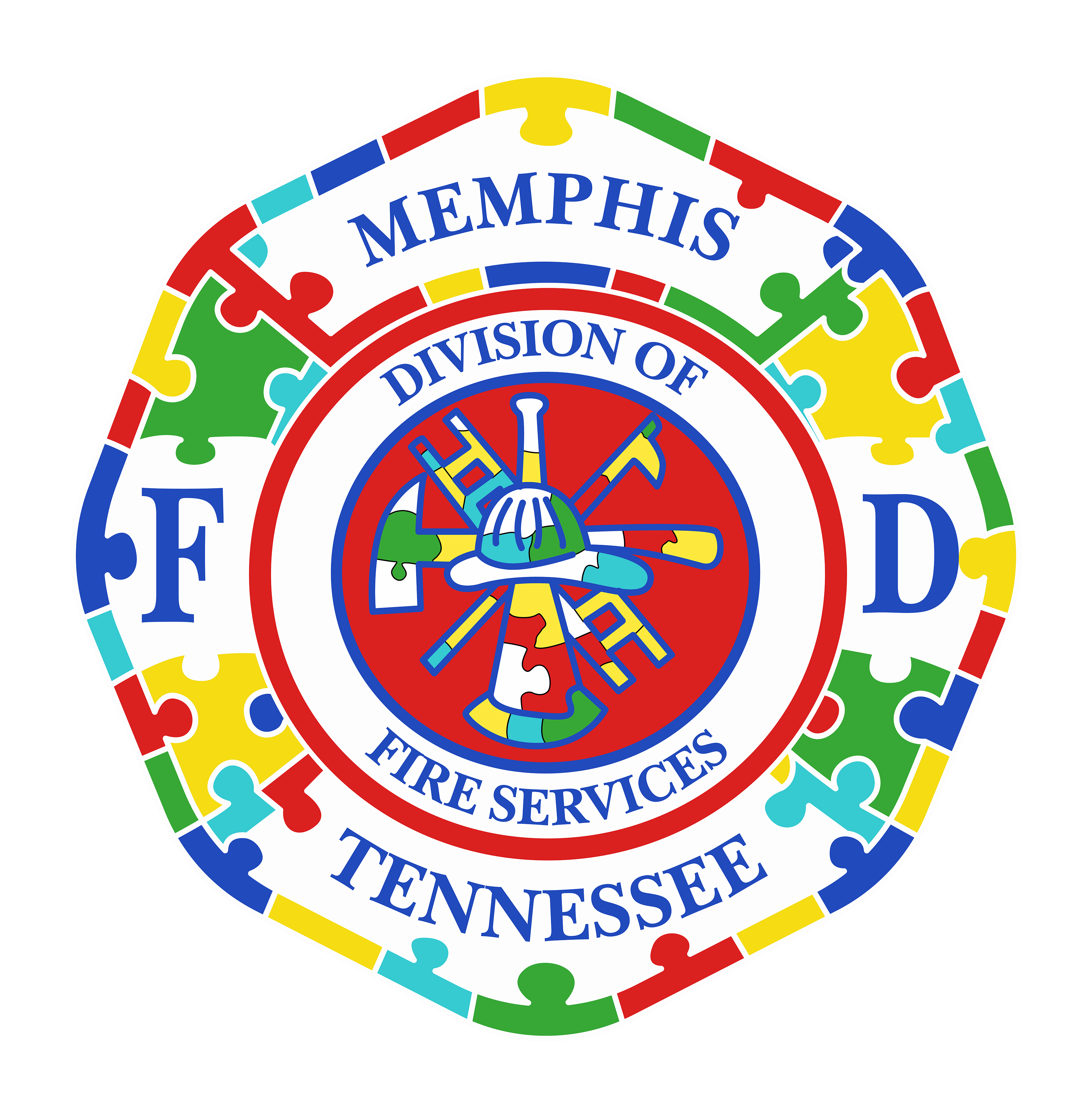 Kids T-Shirt - Memphis Fire - Autism Awareness product thumbnail image