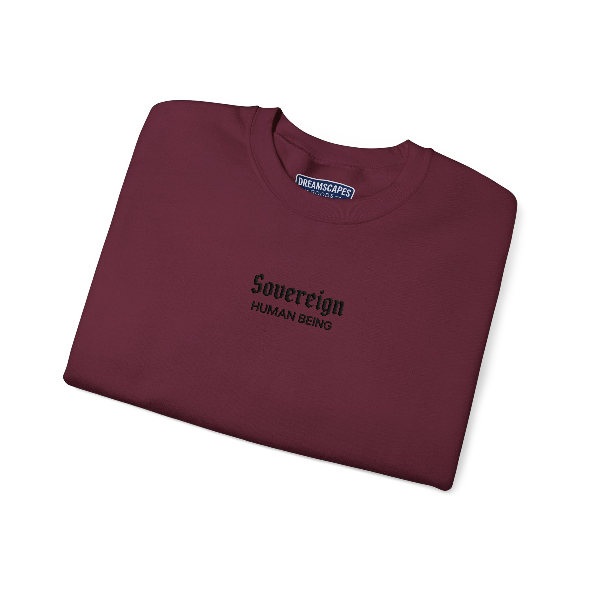 Sovereign Human Being – Unisex Heavy-Blend Embroidered Crewneck product thumbnail image