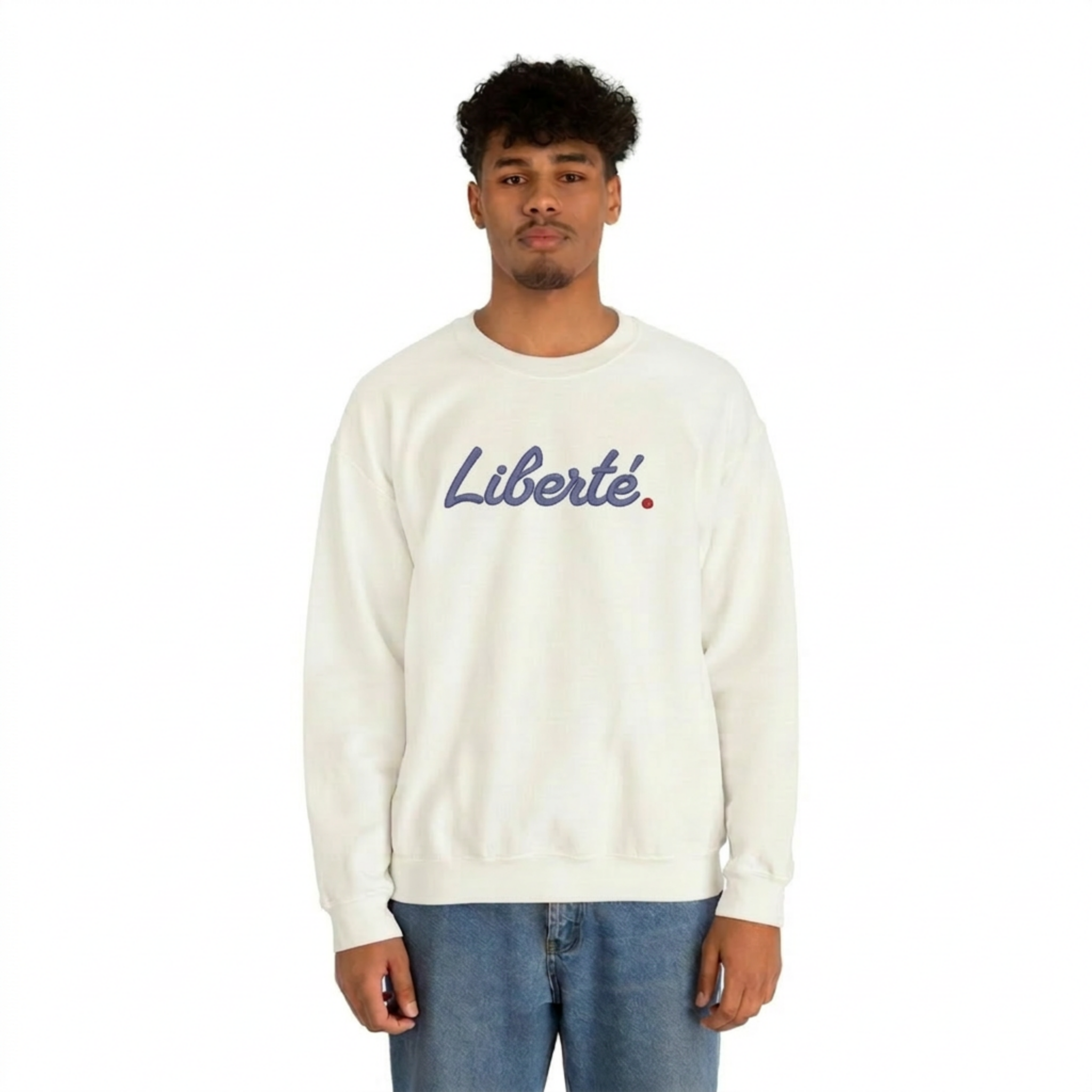 Liberté – Unisex Heavy-Blend Embroidered Crewneck