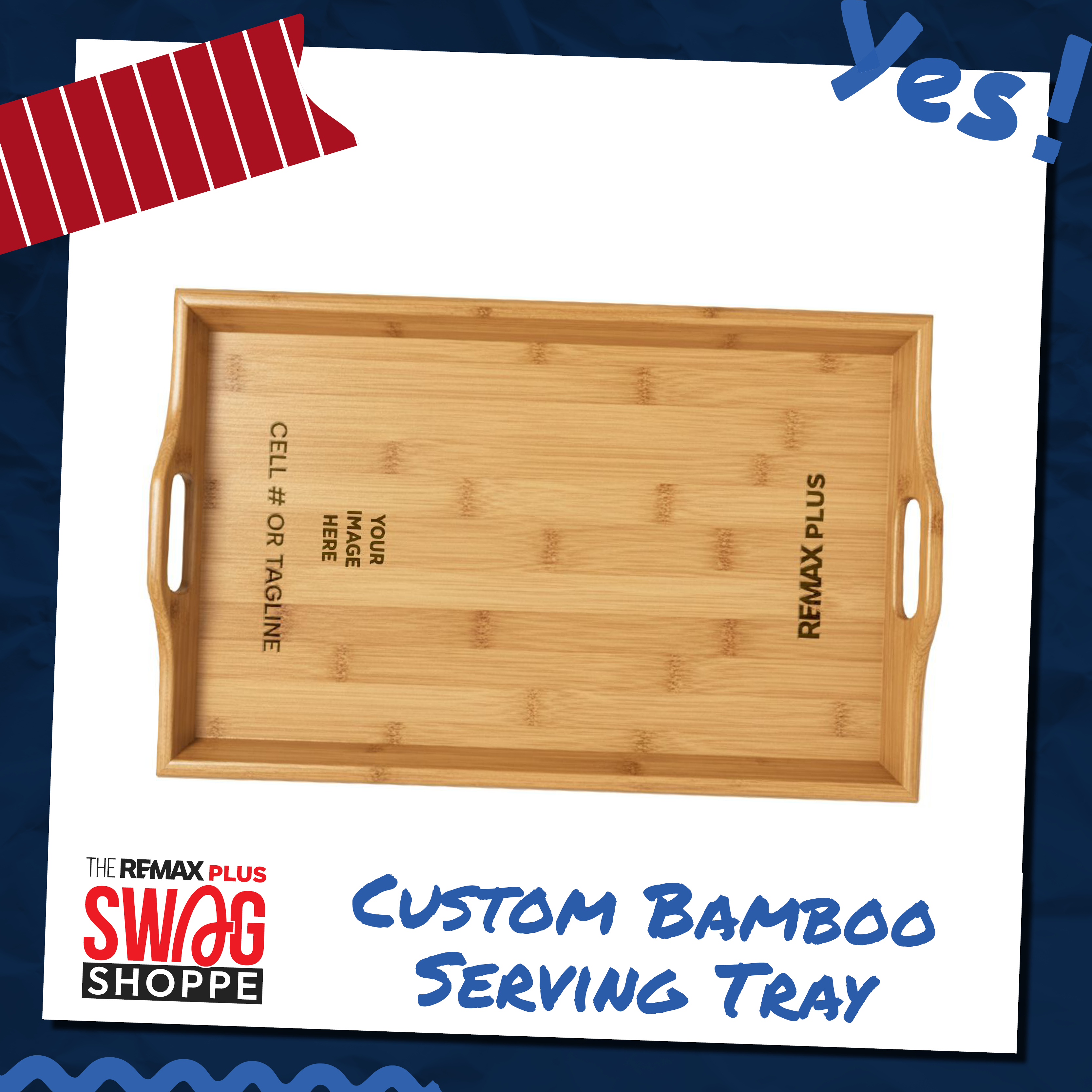 Custom REMAX Plus: Bamboo Serving Tray (Engraving) Custom REMAX Plus: Bamboo Serving Tray (Engraving)