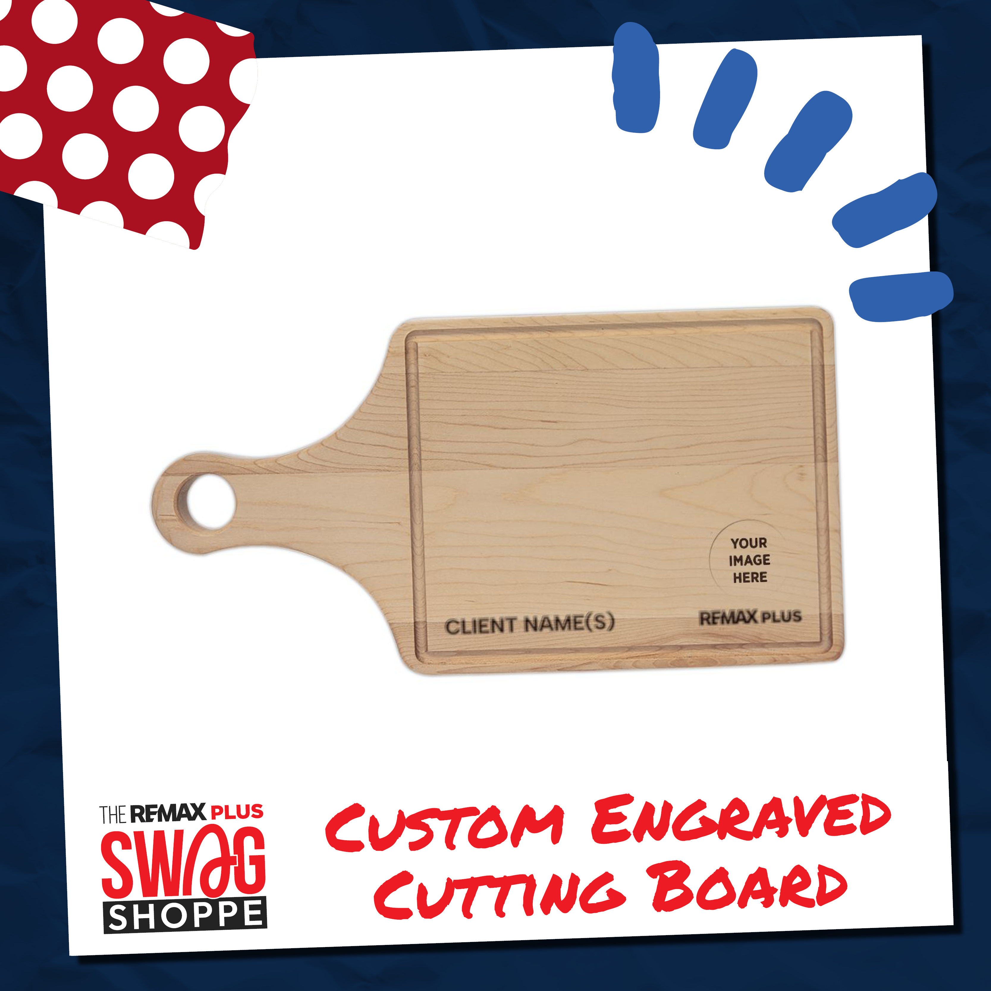 Custom REMAX Plus: Wooden Cutting Board (Engraving) product thumbnail image Custom REMAX Plus: Wooden Cutting Board (Engraving) product thumbnail image