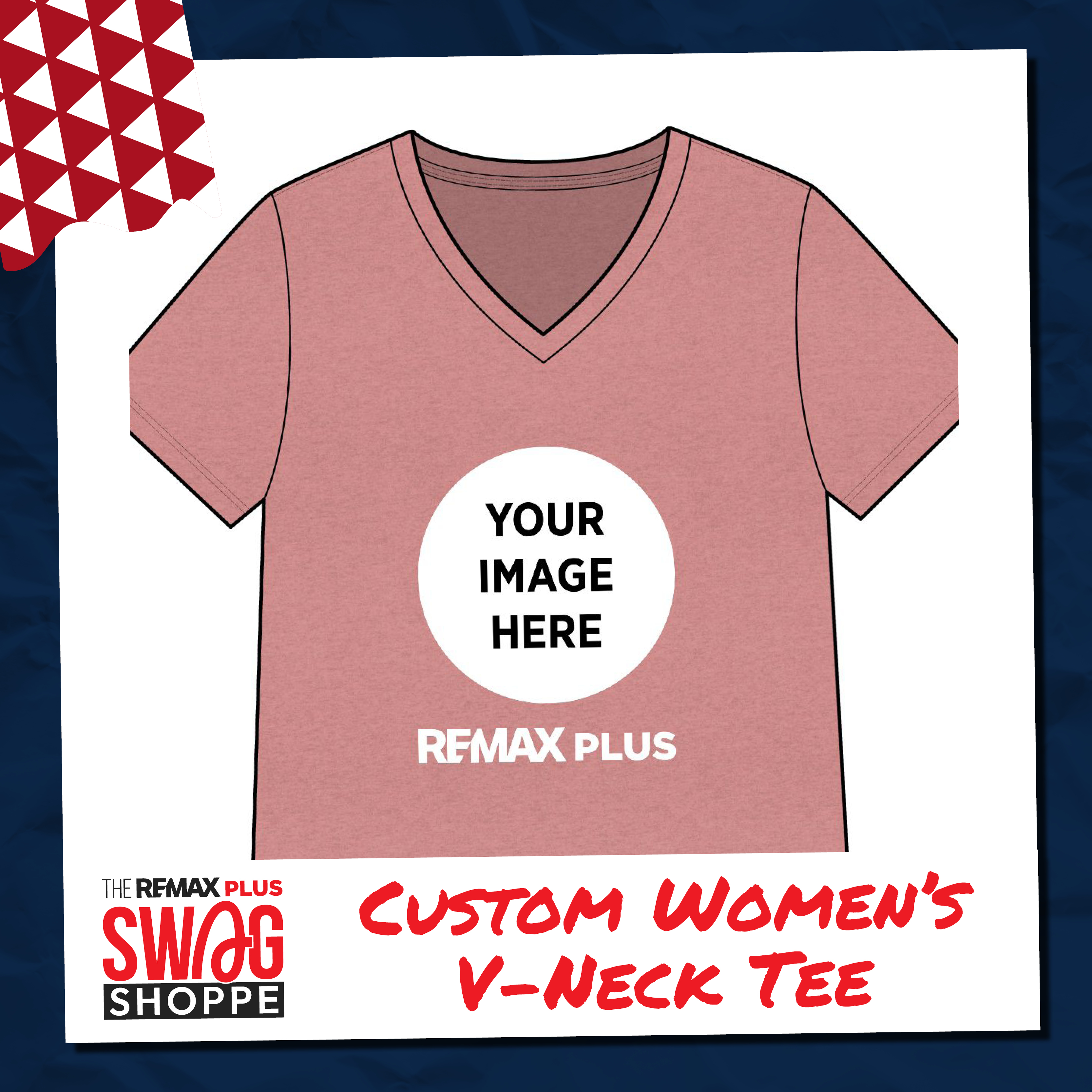 Custom REMAX Plus: Women’s Relaxed Heather CVC V-Neck Tee product thumbnail image