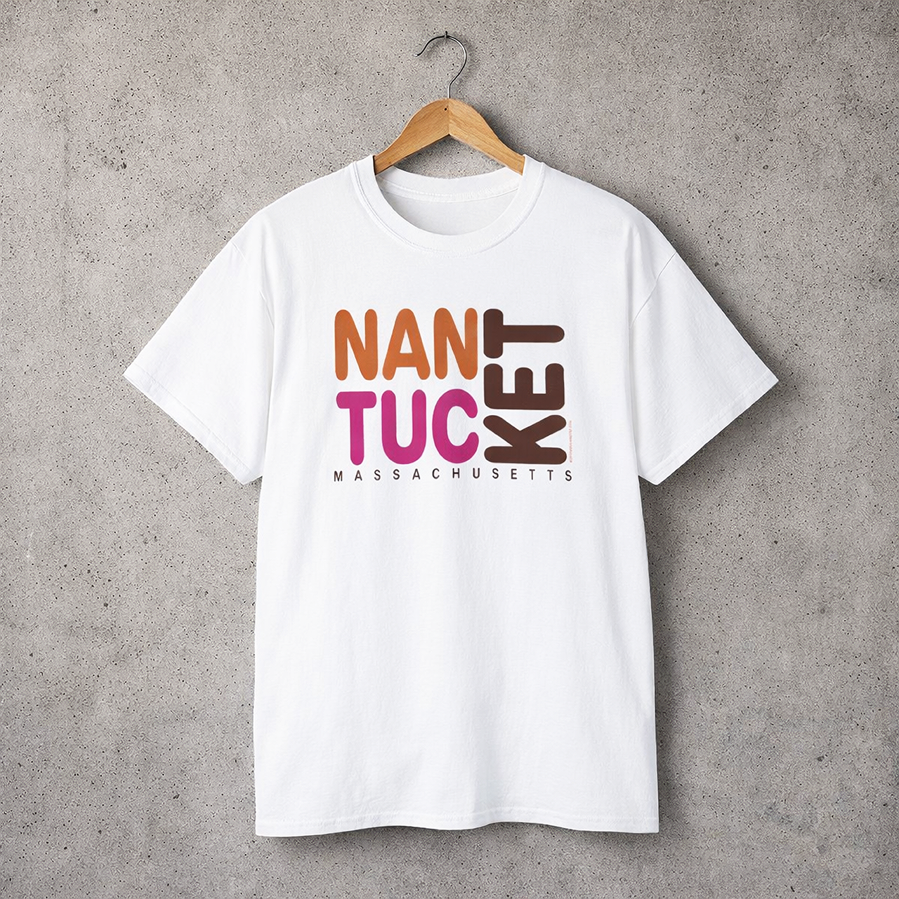 Nantucket Massachusetts Retro Tee | Island Pride | 100% Cotton | Nantucket Gift  product thumbnail image